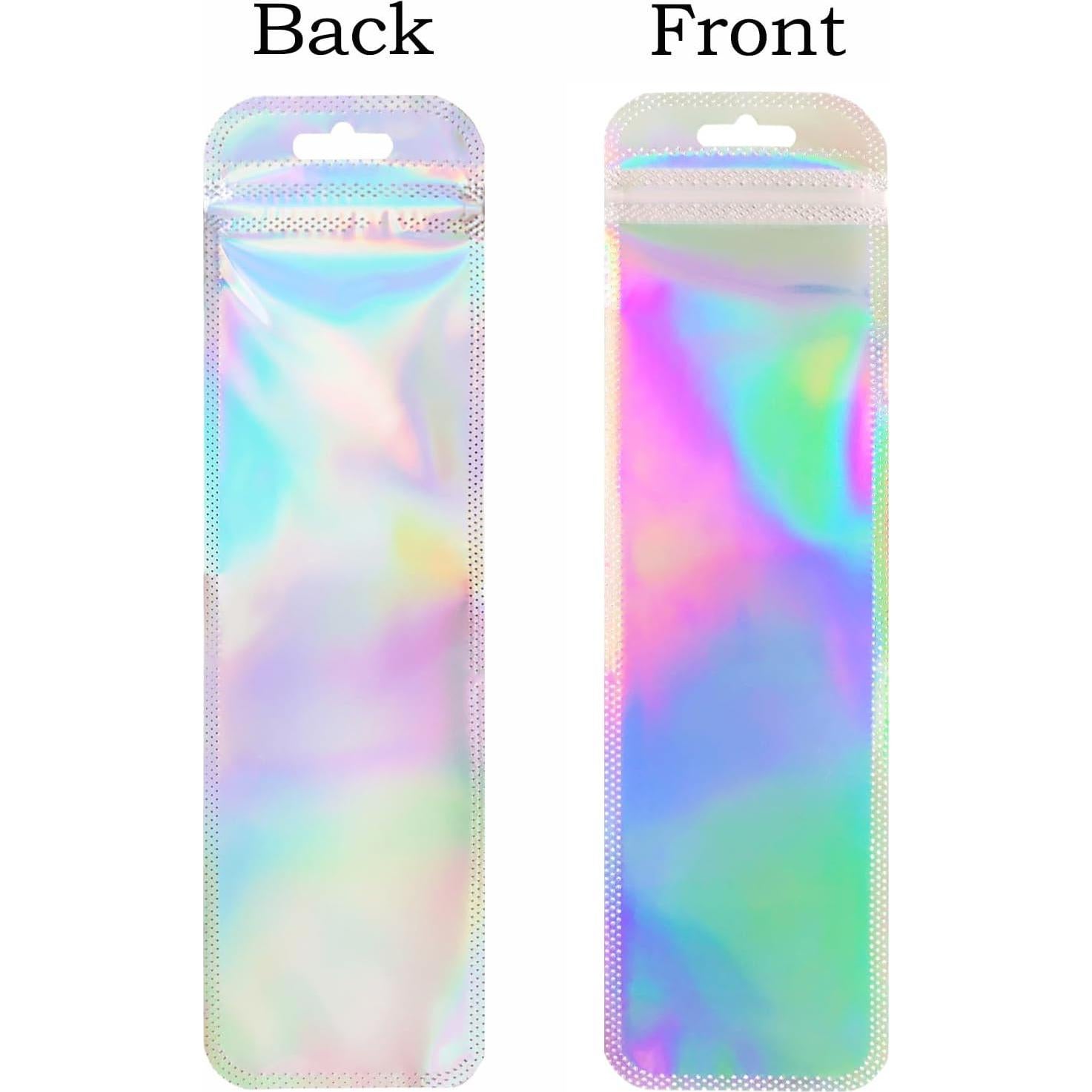 Bolsas de Empaque Holográficas LEEO 100 Pcs con Tarjetas