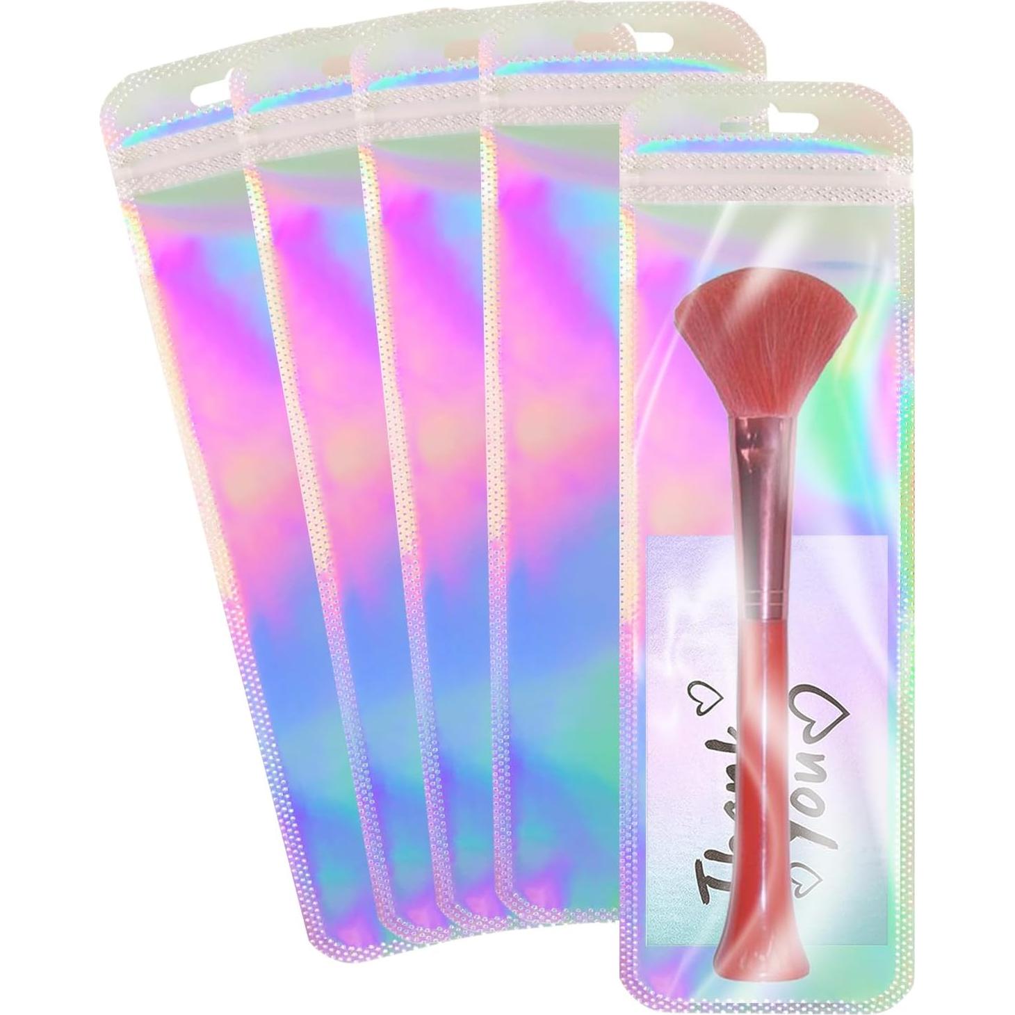 Bolsas de Empaque Holográficas LEEO 100 Pcs con Tarjetas