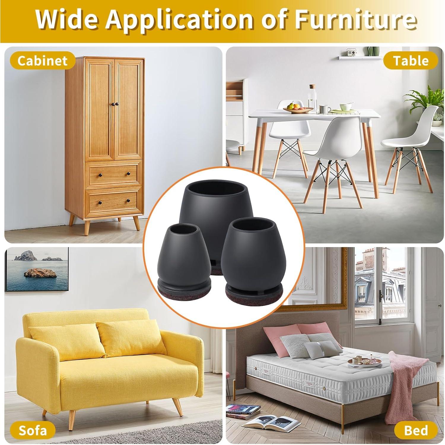 Ezprotekt 24 Protectores de Suelo de Silicona para Muebles