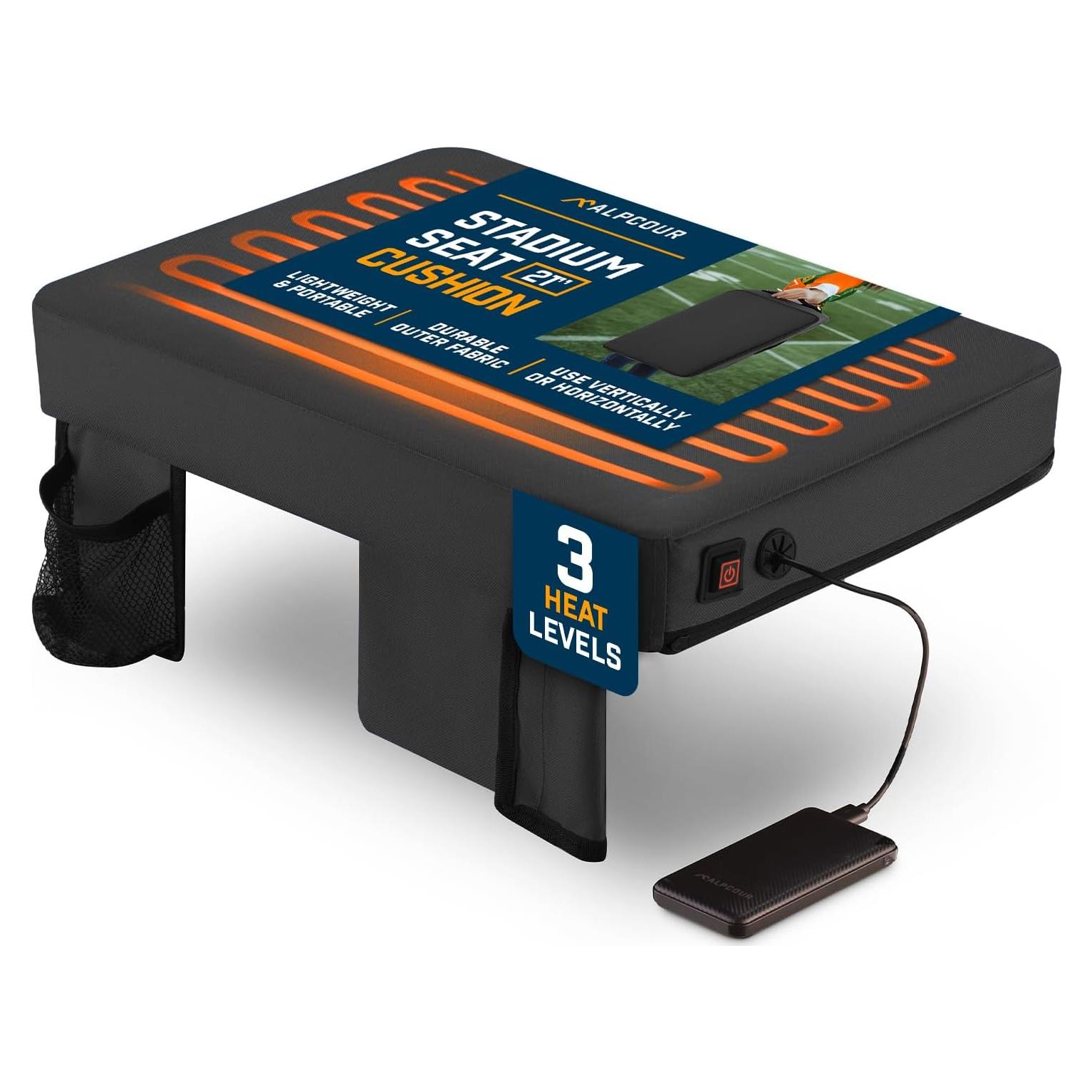 Cojín de Estadio Calentado Alpcour APC-SSCHBK Impermeable