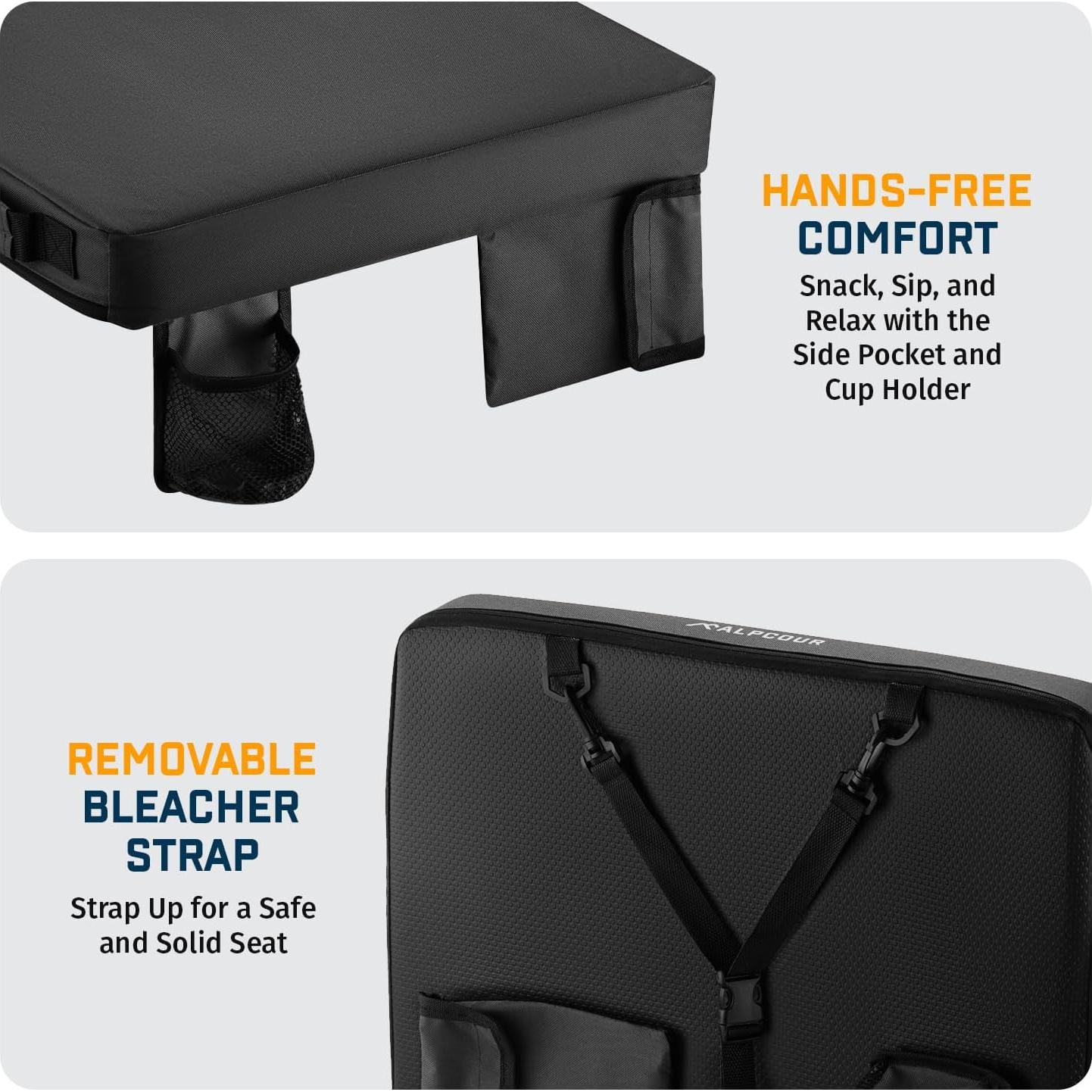 Cojín de Estadio Calentado Alpcour APC-SSCHBK Impermeable