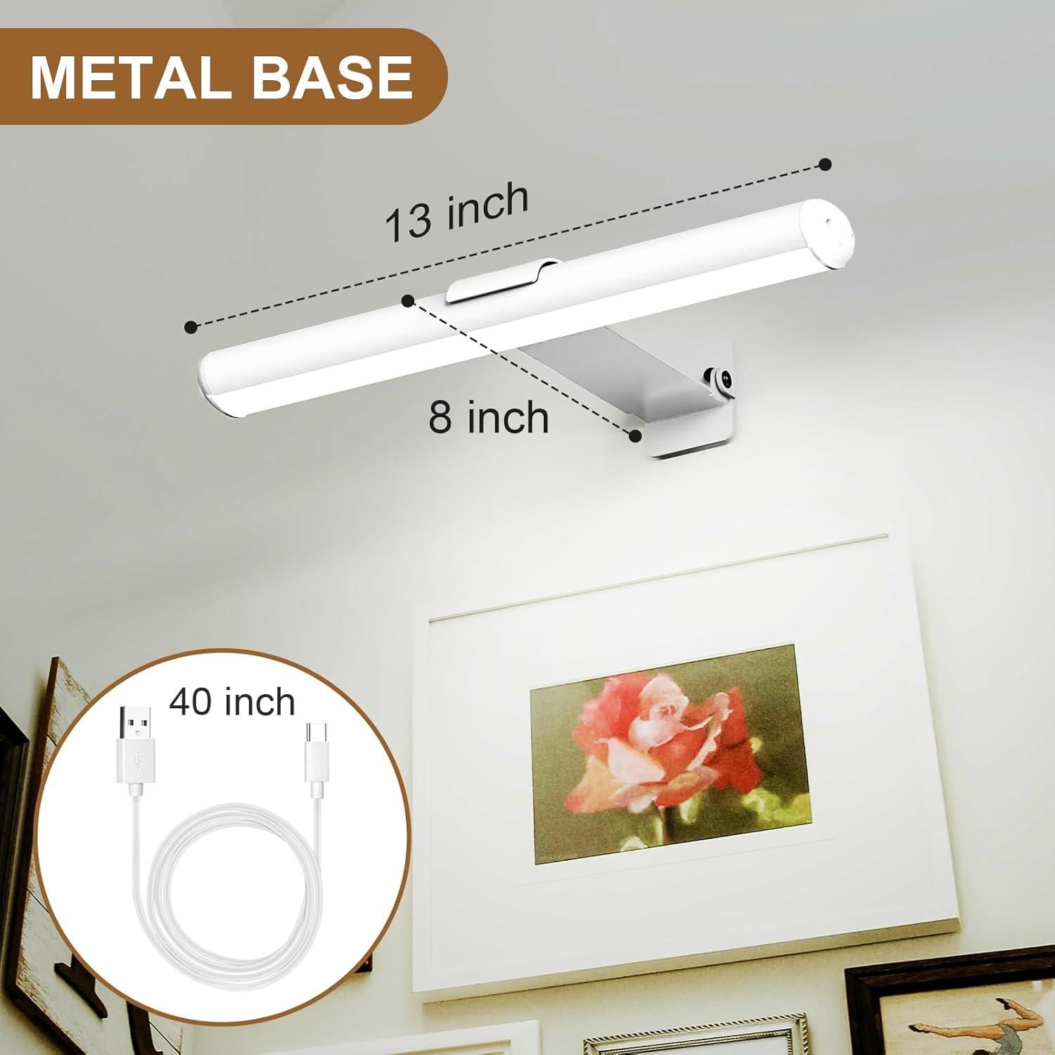 Luz de Pared Recargable Swatia DY-03 300 Lúmenes 33 cm