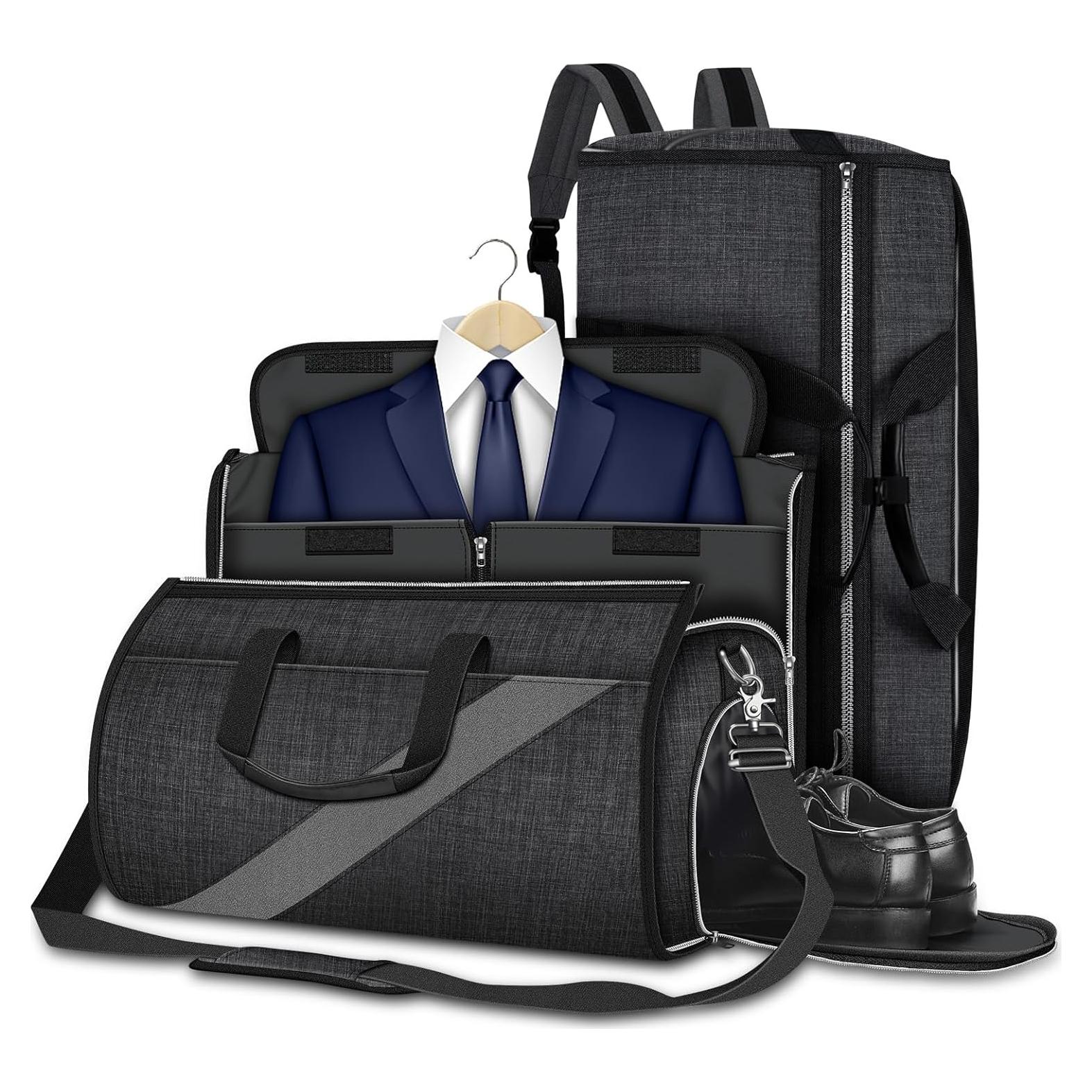 Bolsa Duffle Modoker Negra Convertible para Viajes 1.27 kg