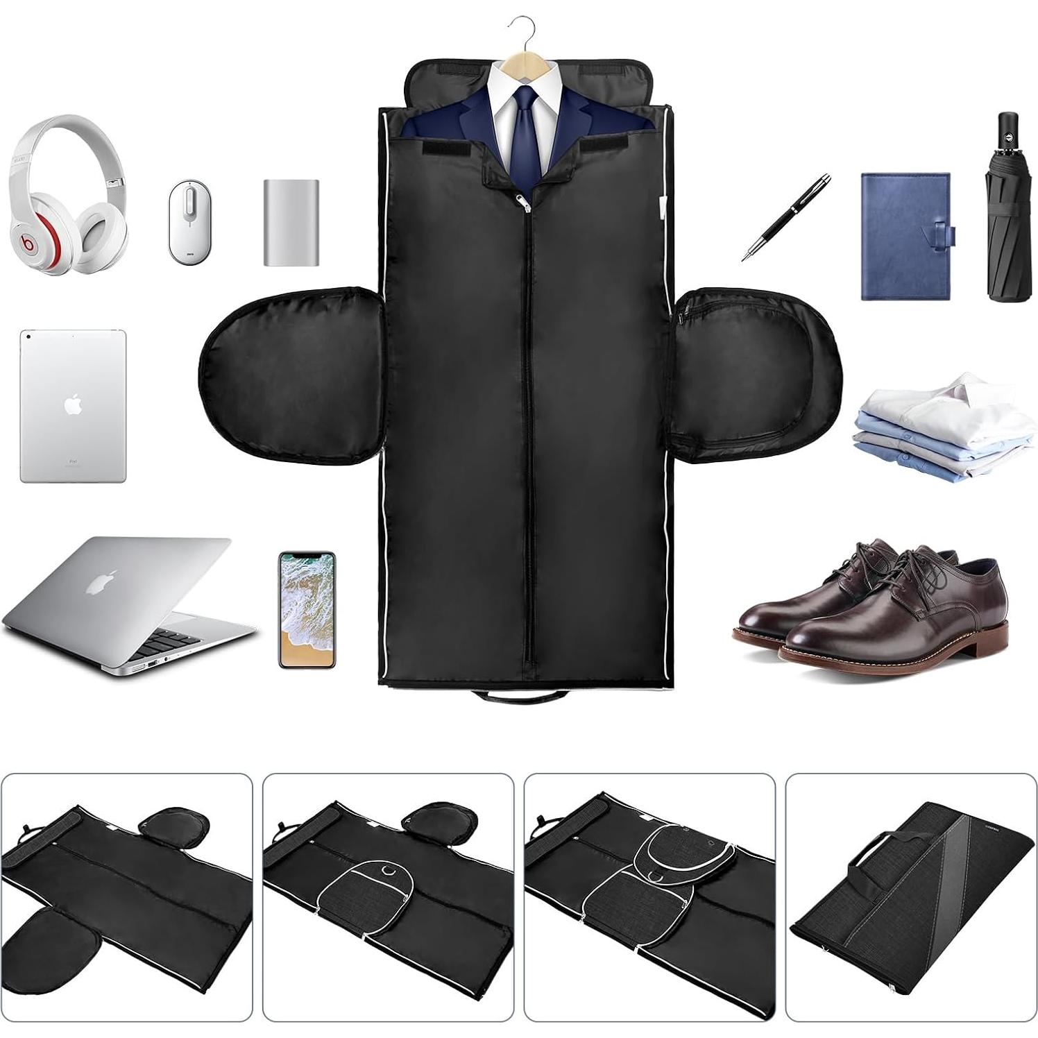 Bolsa Duffle Modoker Negra Convertible para Viajes 1.27 kg