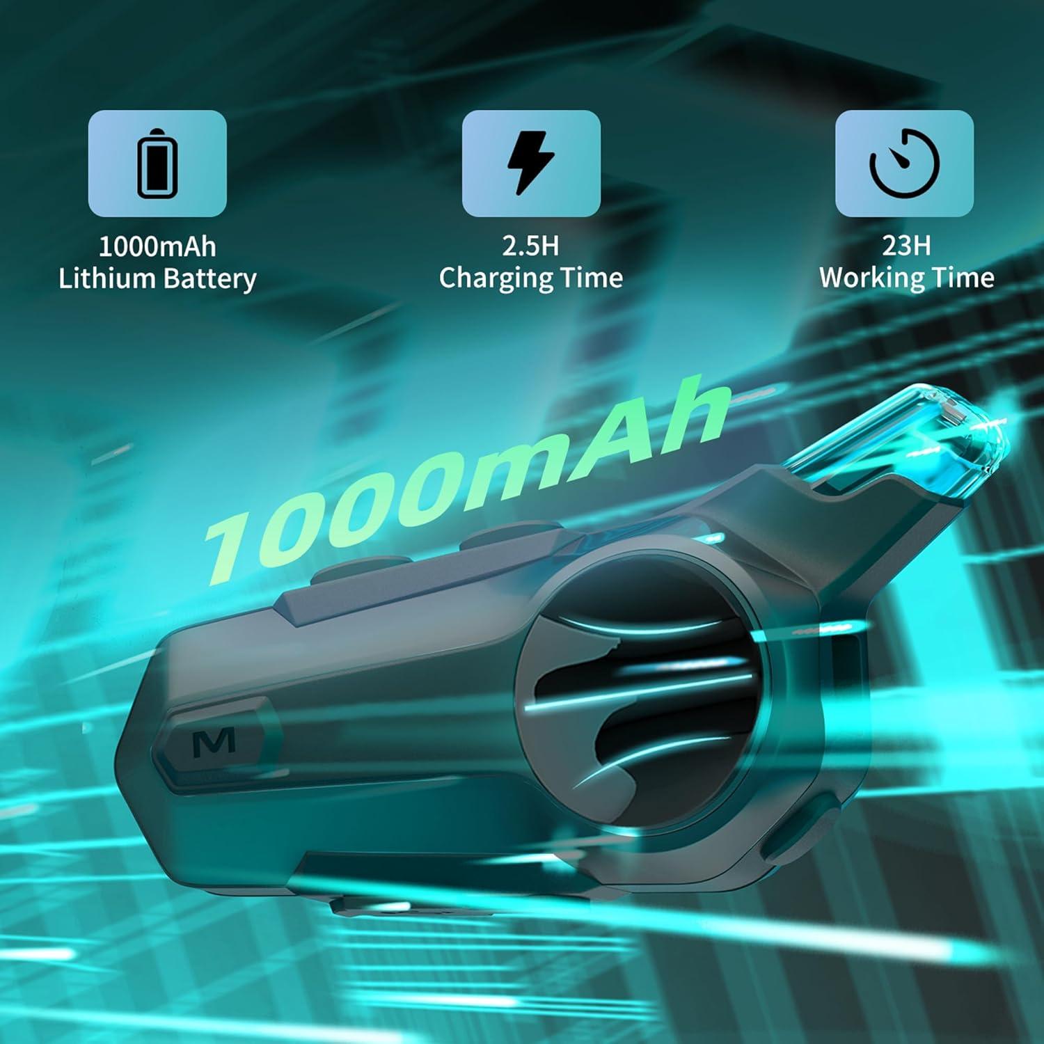 Auricular Bluetooth X1 Pro Cepkquis para Motocicleta IP67