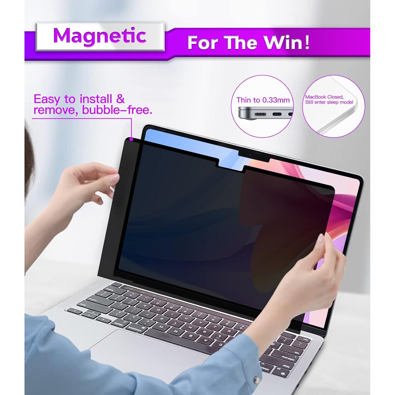 Pantalla de Privacidad Magnética PYS para MacBook Air M2 13.6"