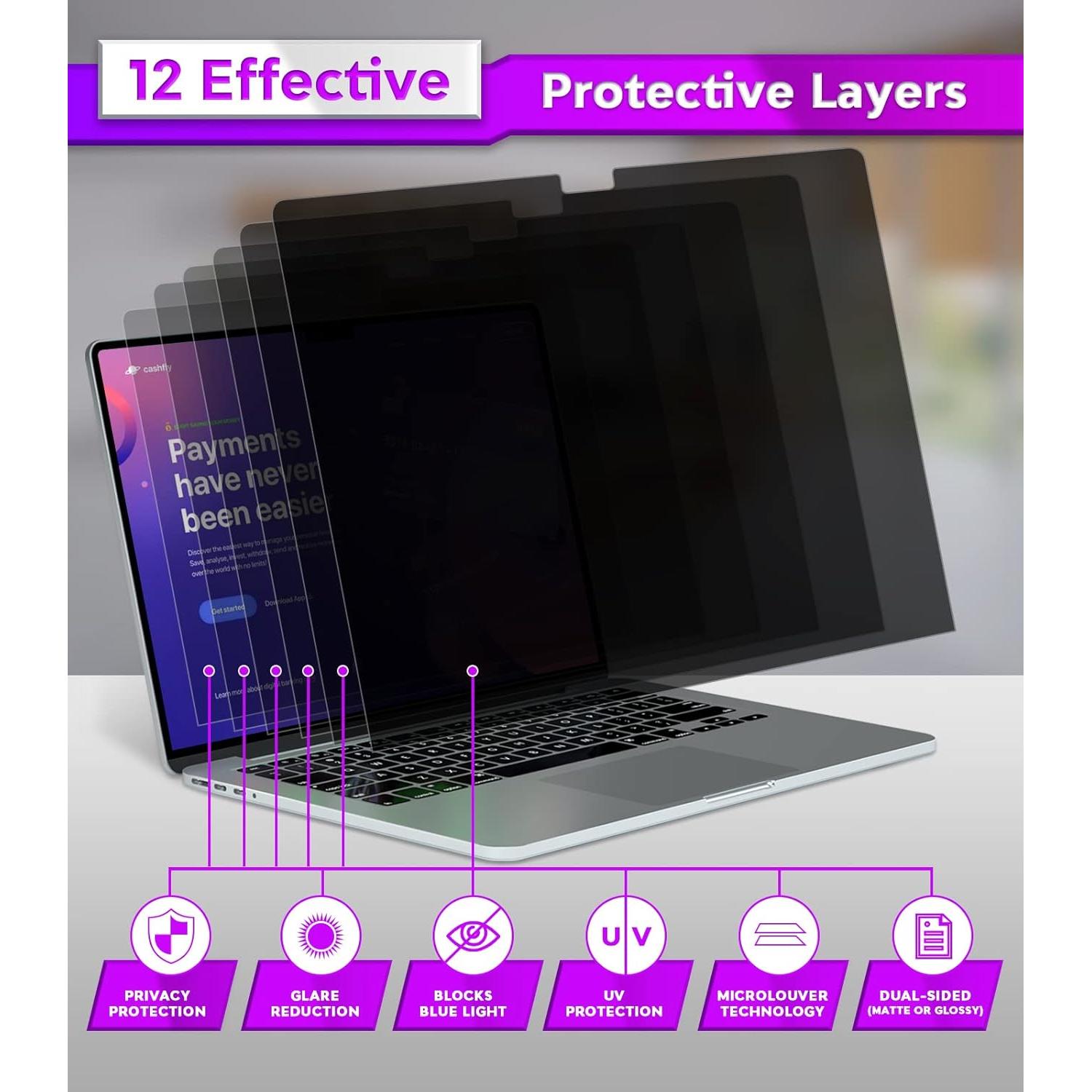 Pantalla de Privacidad Magnética PYS para MacBook Air M2 13.6"