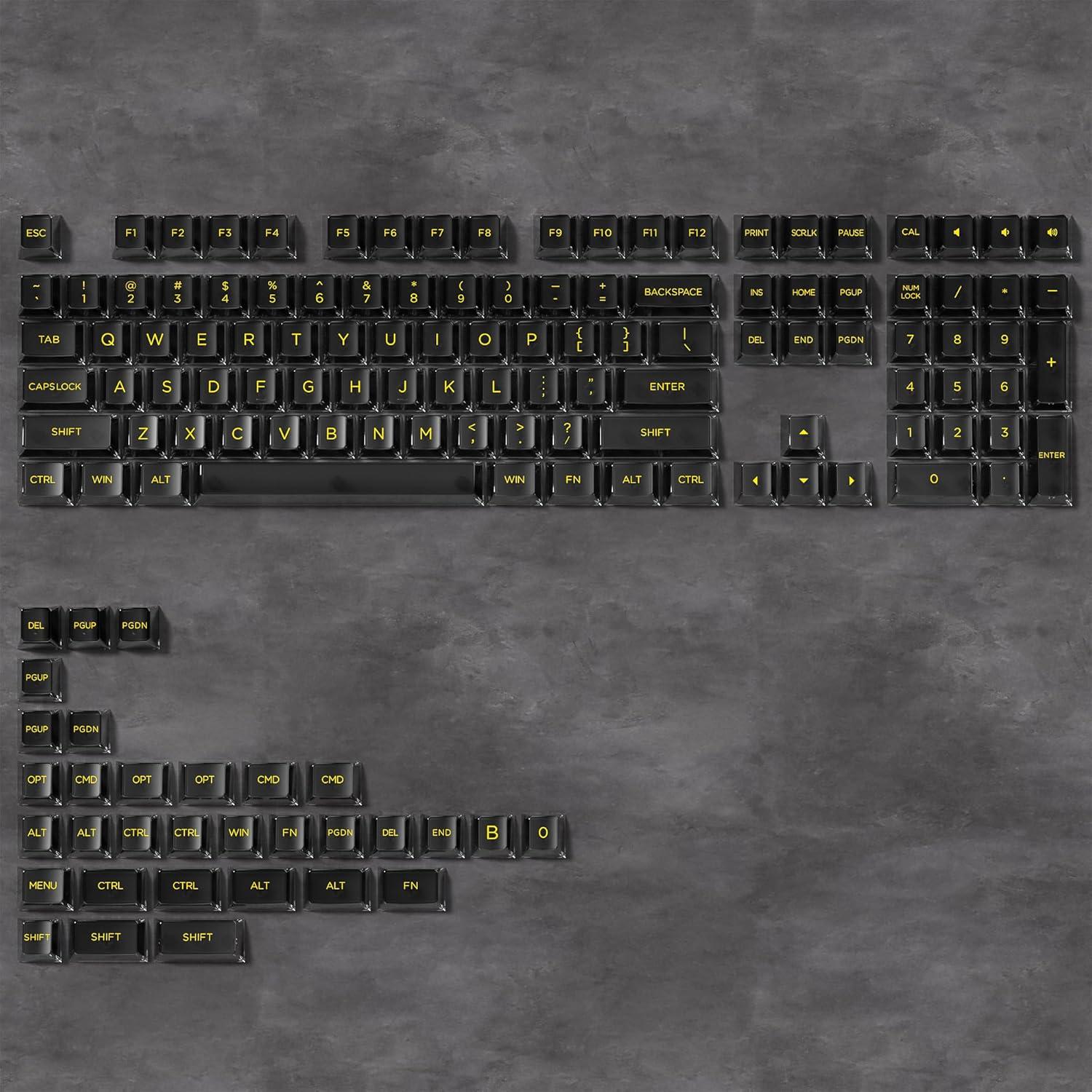 Tapas de Teclado Mecánico Dagaladoo Cherry Negro 140 Teclas