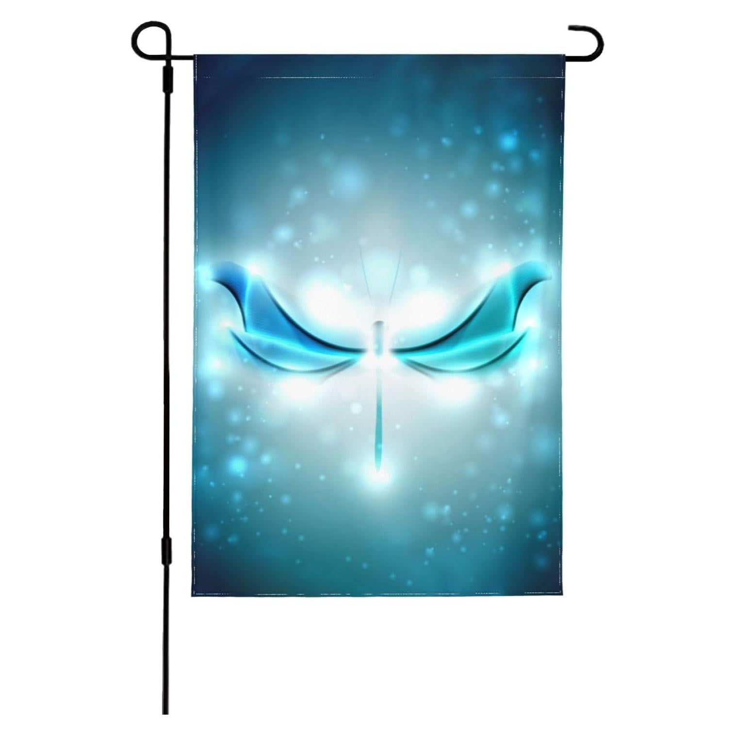 Bandera de Jardín Doble Cara Libélula Abstracta 30x45cm