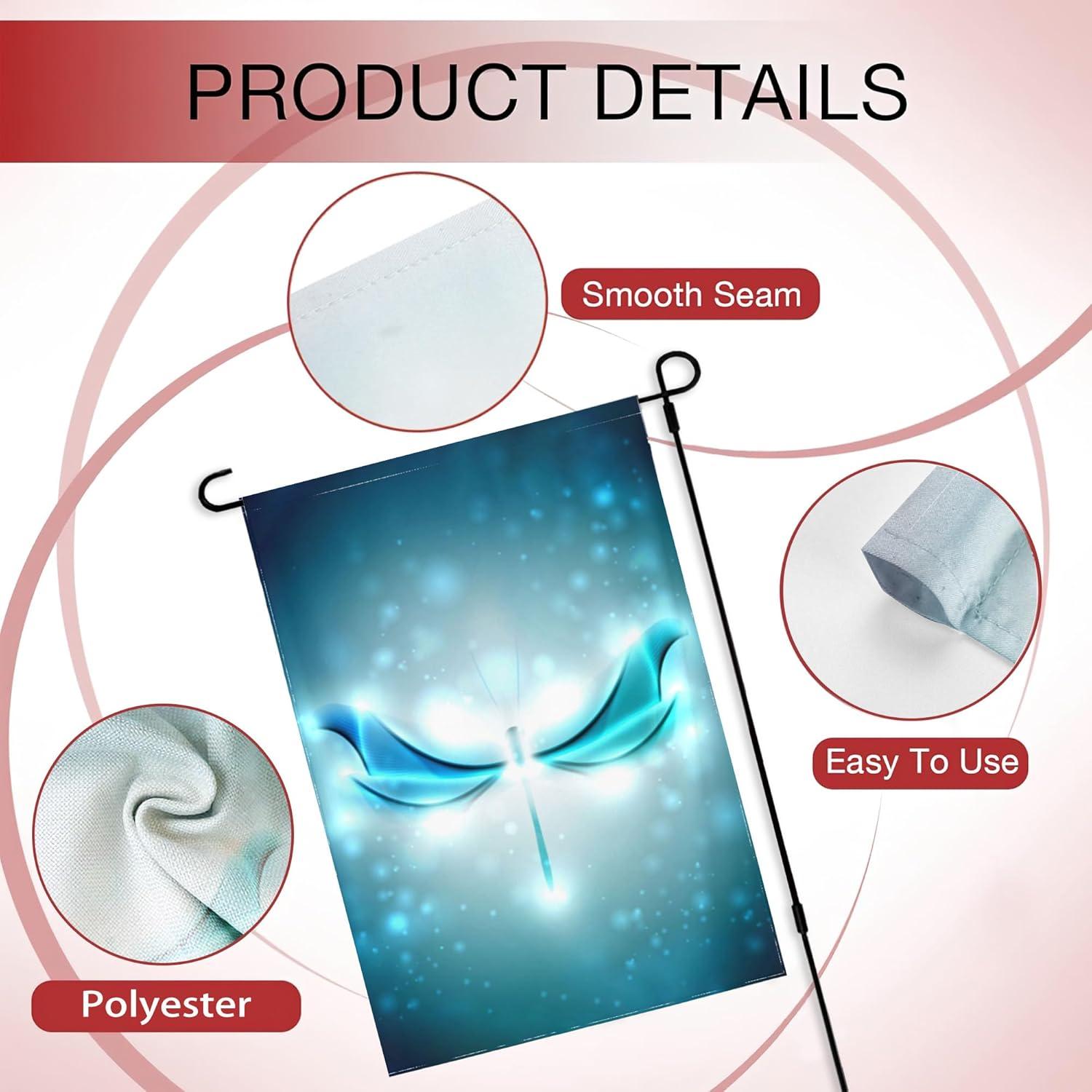 Bandera de Jardín Doble Cara Libélula Abstracta 30x45cm