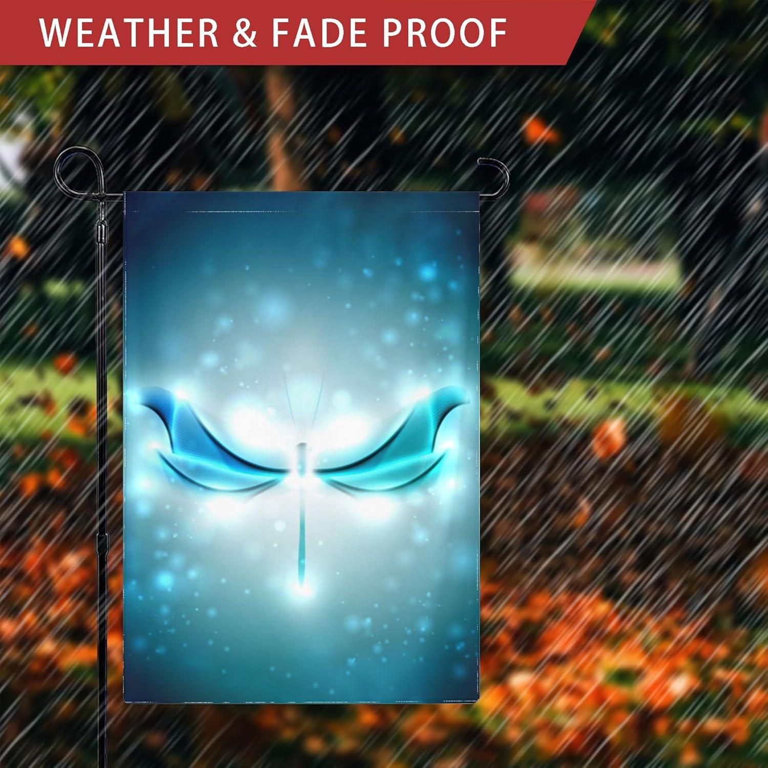 Bandera de Jardín Doble Cara Libélula Abstracta 30x45cm