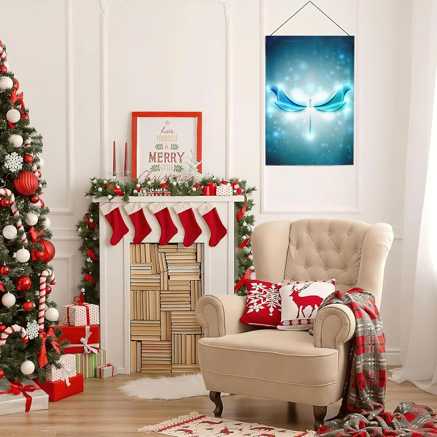 Bandera de Jardín Doble Cara Libélula Abstracta 30x45cm