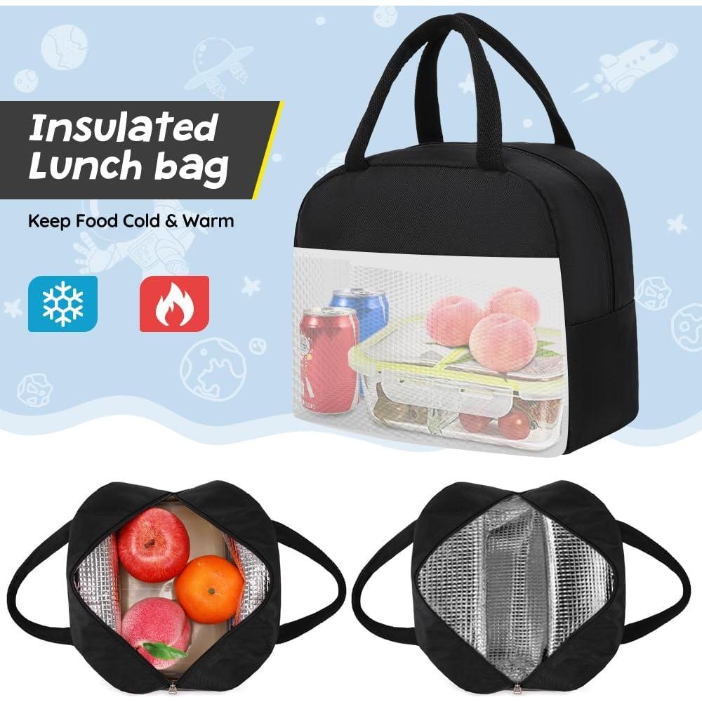 Mochila Escolar ACESAK Negra Impermeable 30x15x45 cm con Almuerzo