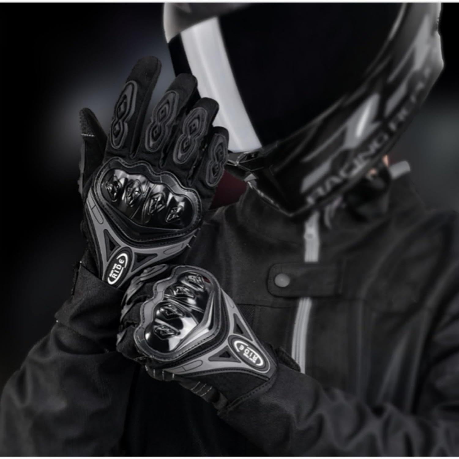 Guantes de Motocicleta POONWEI Táctiles Malla Transpirable