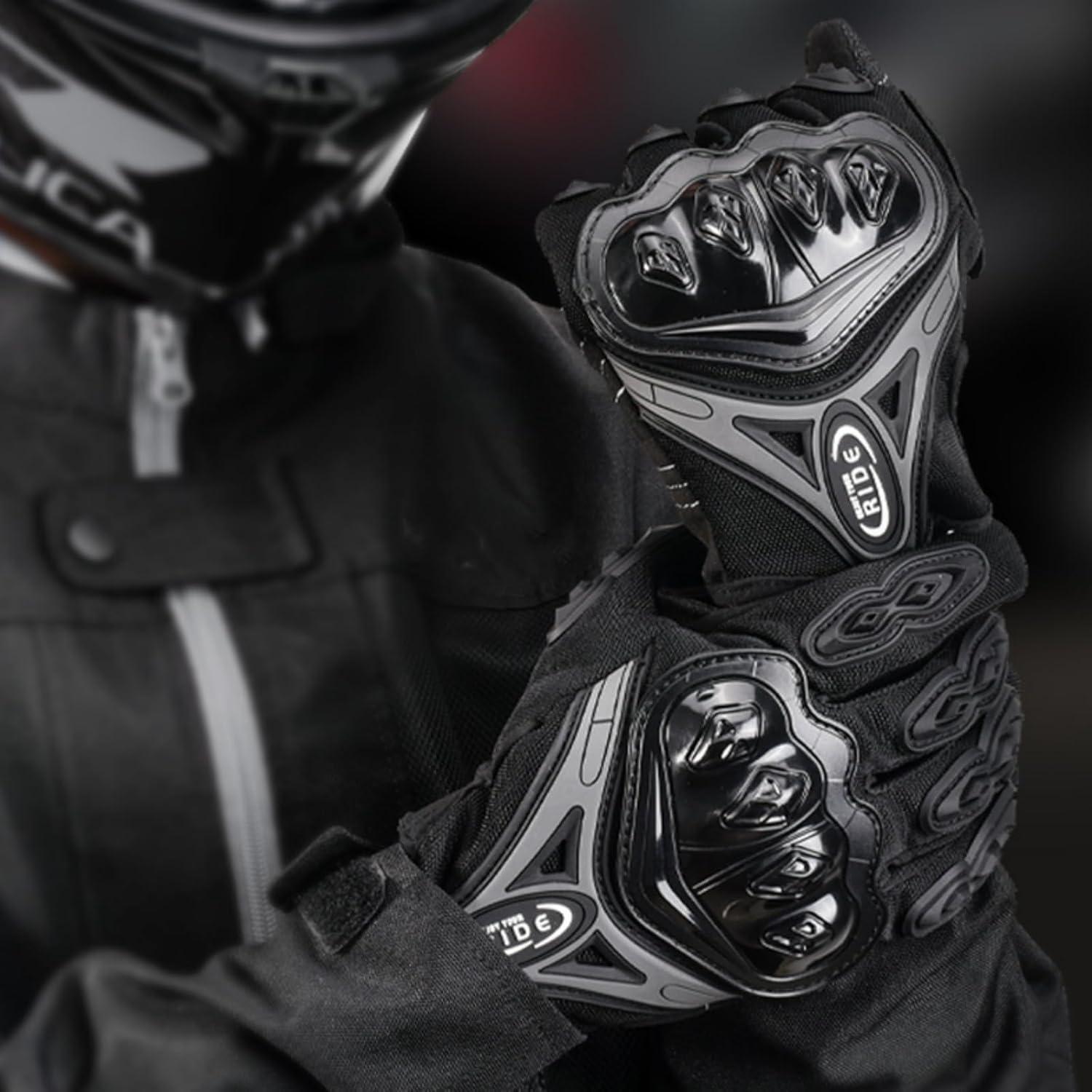 Guantes de Motocicleta POONWEI Táctiles Malla Transpirable