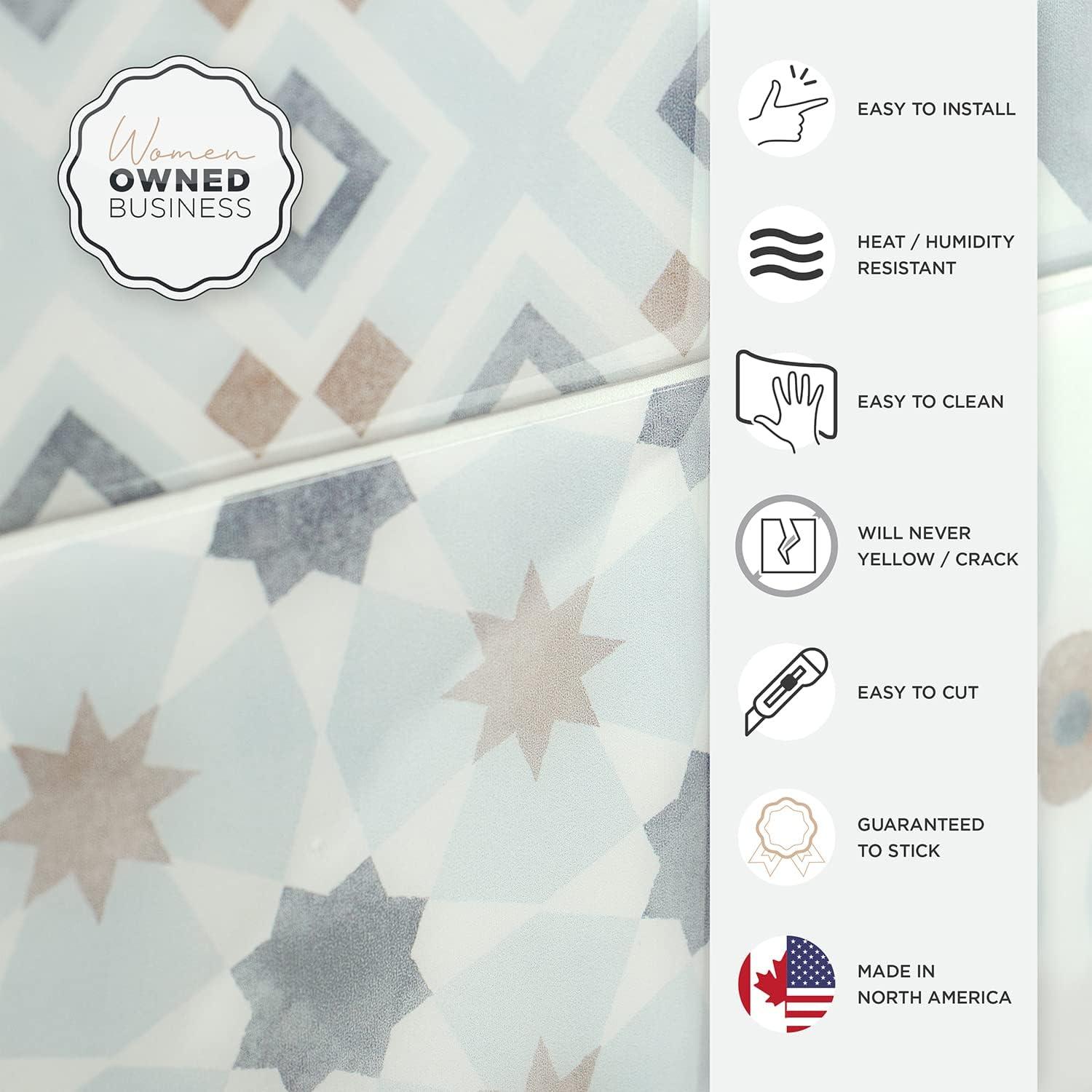 Azulejos autoadhesivos Smart Tiles Parma Blue 5 unidades 22.86 cm