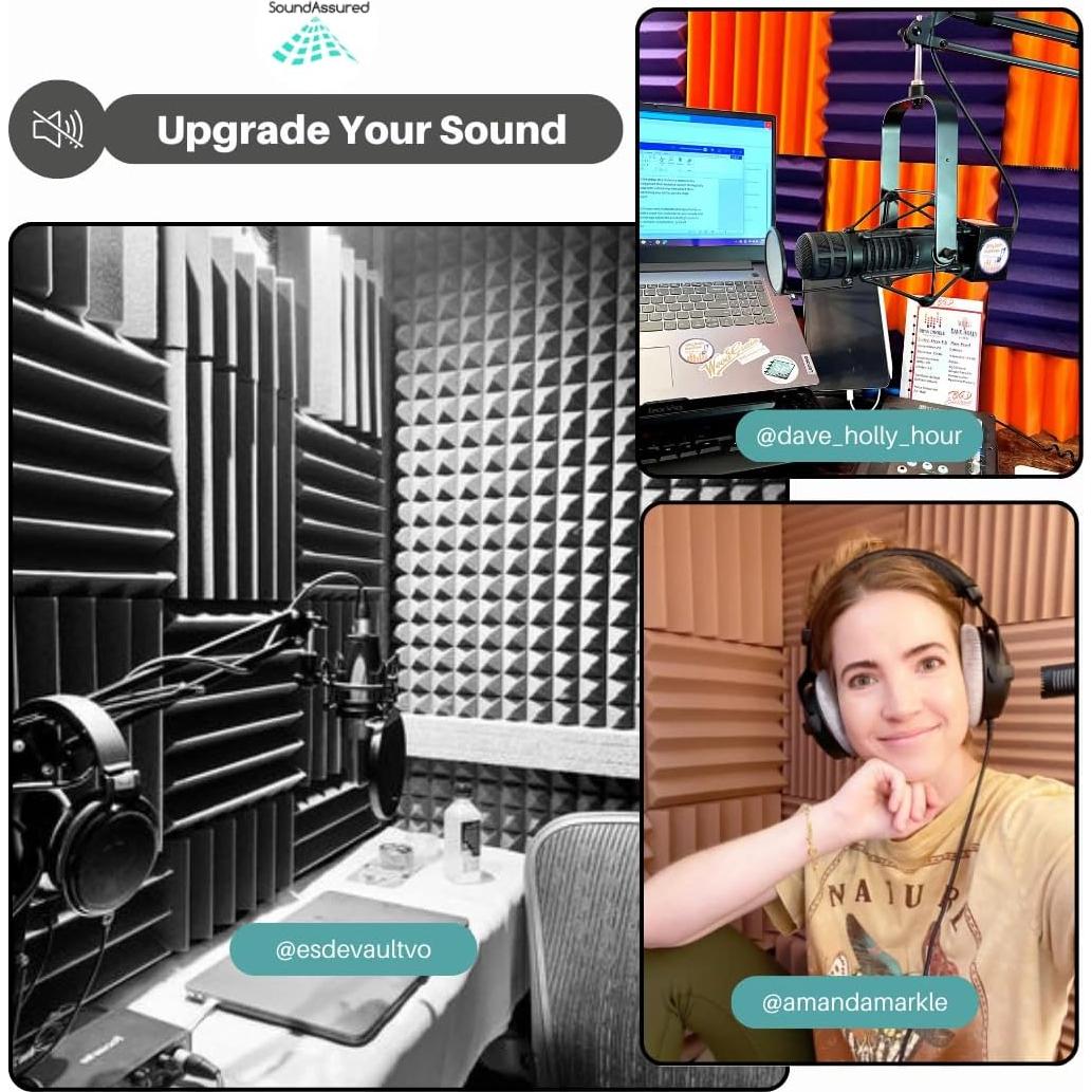 Paneles Acústicos SoundAssured Cuña 30.48x30.48 cm - Paquete de 4