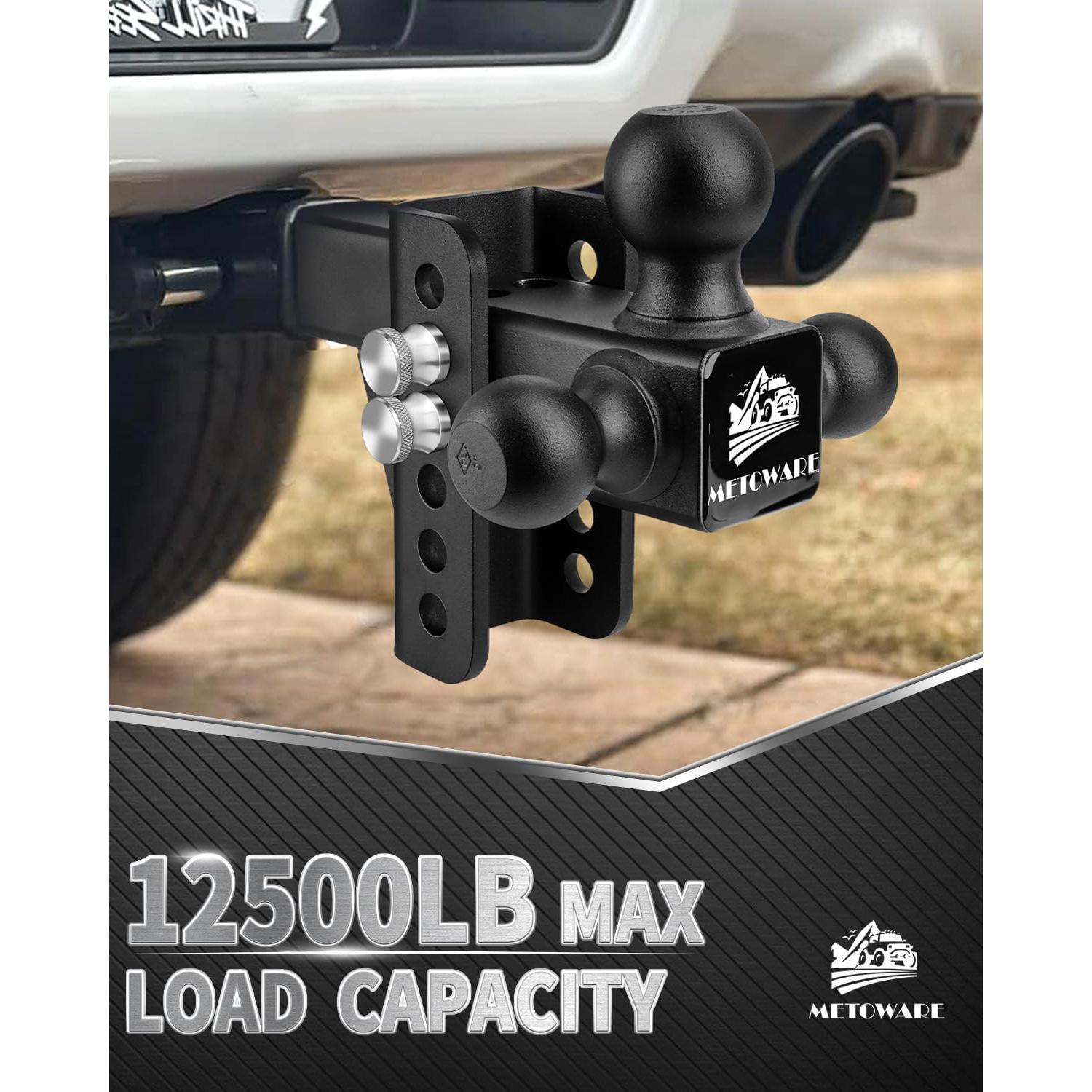 Enganche de Remolque Ajustable METOWARE Tri-Bola 12,500 LBS