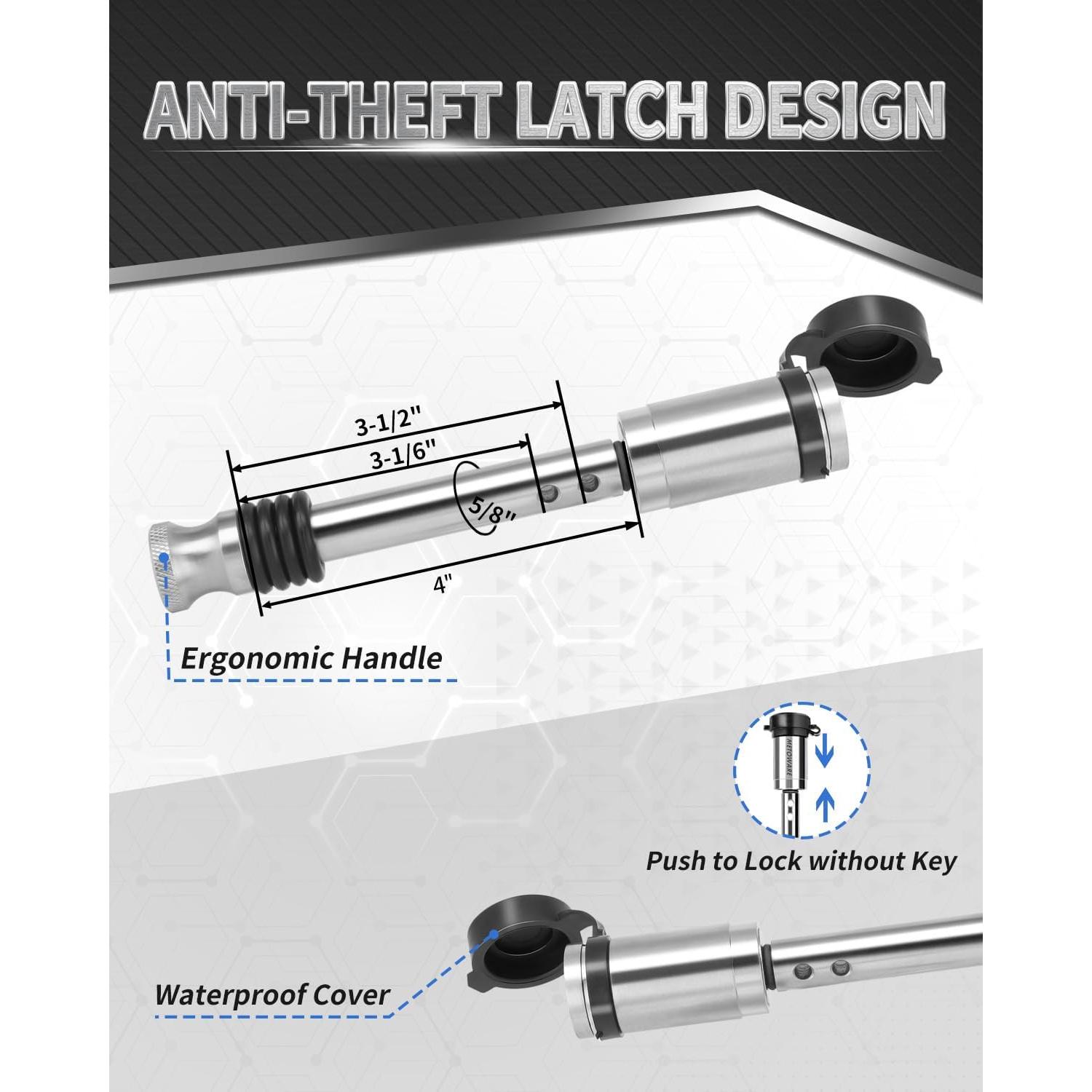 Enganche de Remolque Ajustable METOWARE Tri-Bola 12,500 LBS