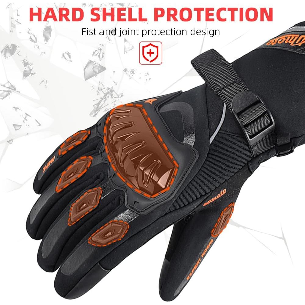 Guantes de Motocicleta Invierno MJMOTO Rosa Talla Mediana