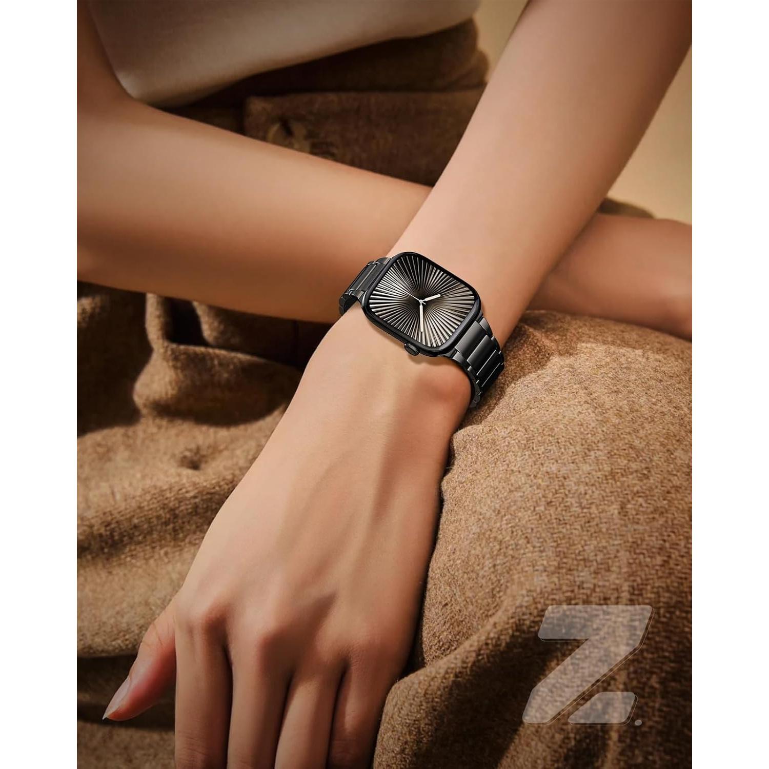 Banda de Titanio Negra 20mm para Apple Watch 38-42mm