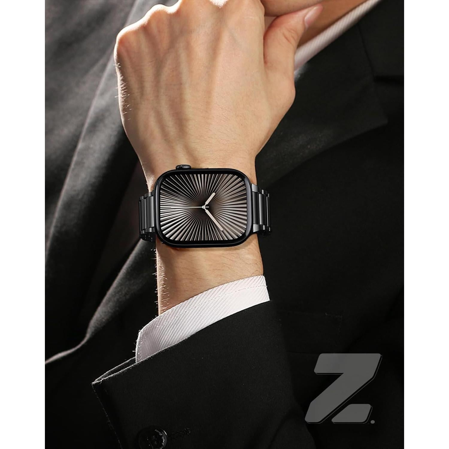 Banda de Titanio Negra 20mm para Apple Watch 38-42mm