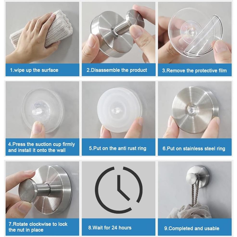 Soporte para Corona con Ventosa MrAthlet Negro 6.8 kg