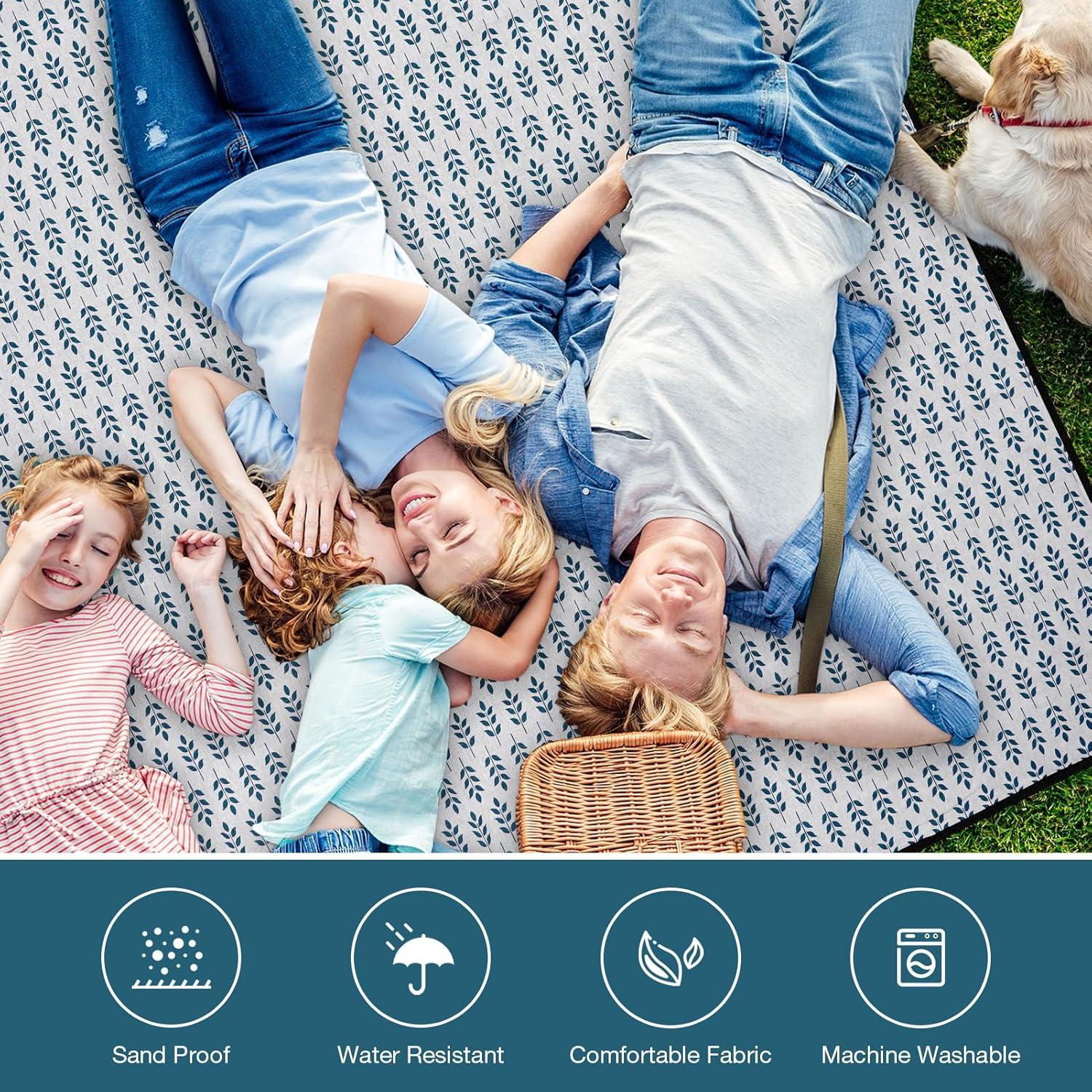 Manta de Picnic Impermeable WILLOW WEAVE 200x145 cm Azul