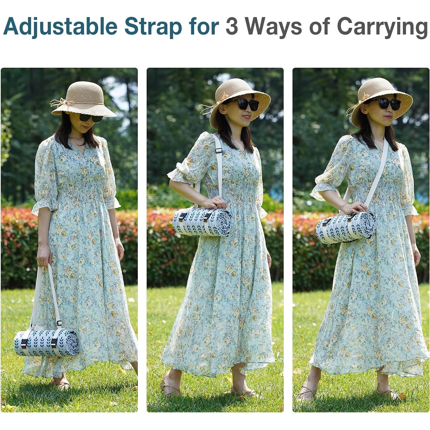 Manta de Picnic Impermeable WILLOW WEAVE 200x145 cm Azul