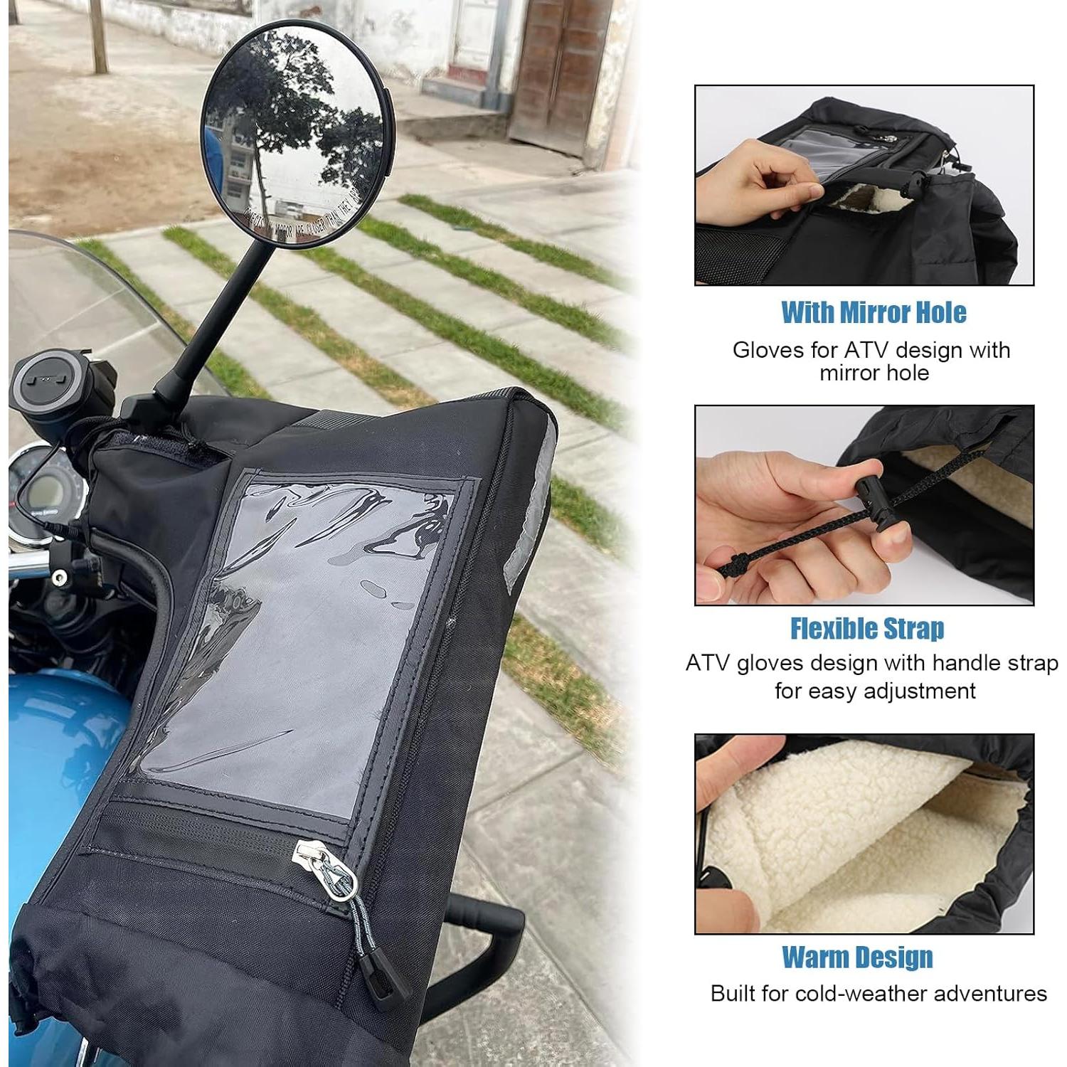 Guantes de Manillar SUNPIE Impermeables para ATV y Motos de Nieve