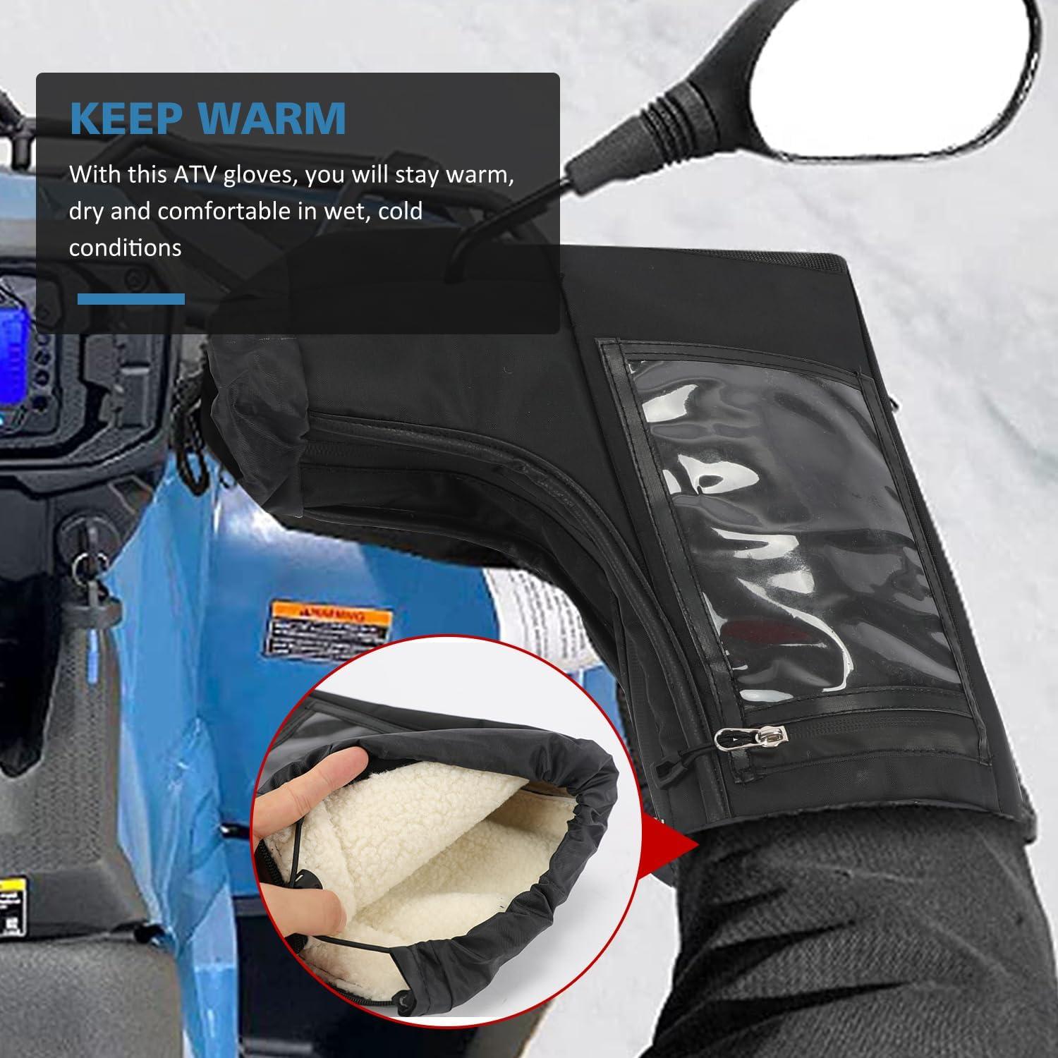 Guantes de Manillar SUNPIE Impermeables para ATV y Motos de Nieve