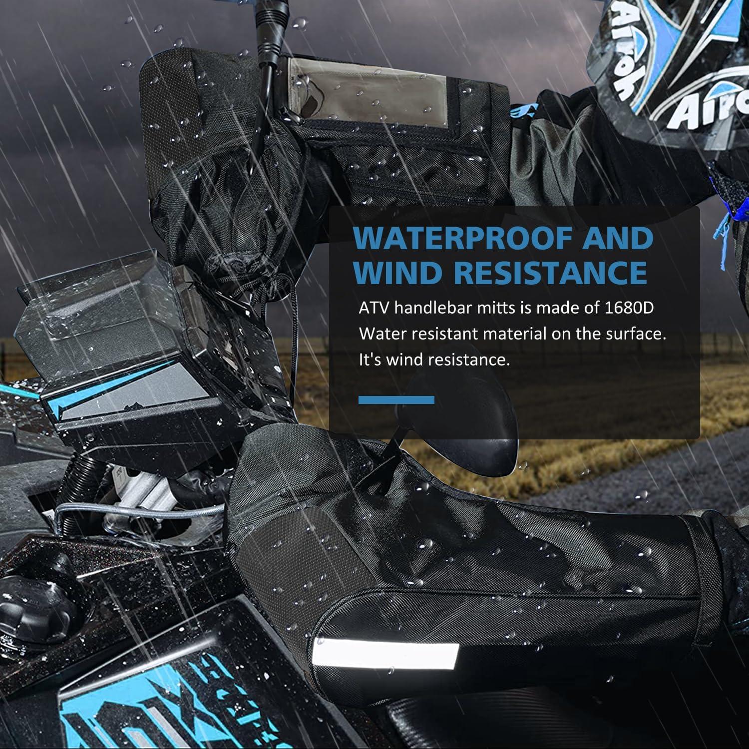 Guantes de Manillar SUNPIE Impermeables para ATV y Motos de Nieve