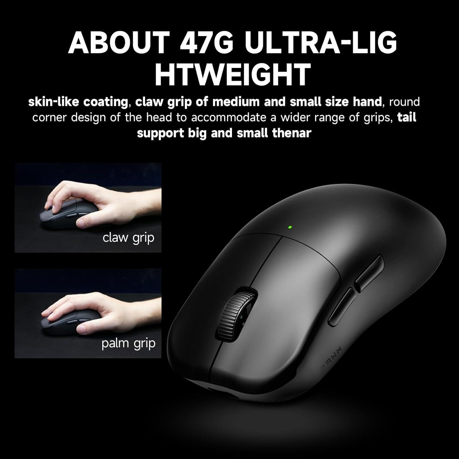 Ratón Inalámbrico para Juegos RAWM ES21PRO 8K, 47g, 30000 DPI