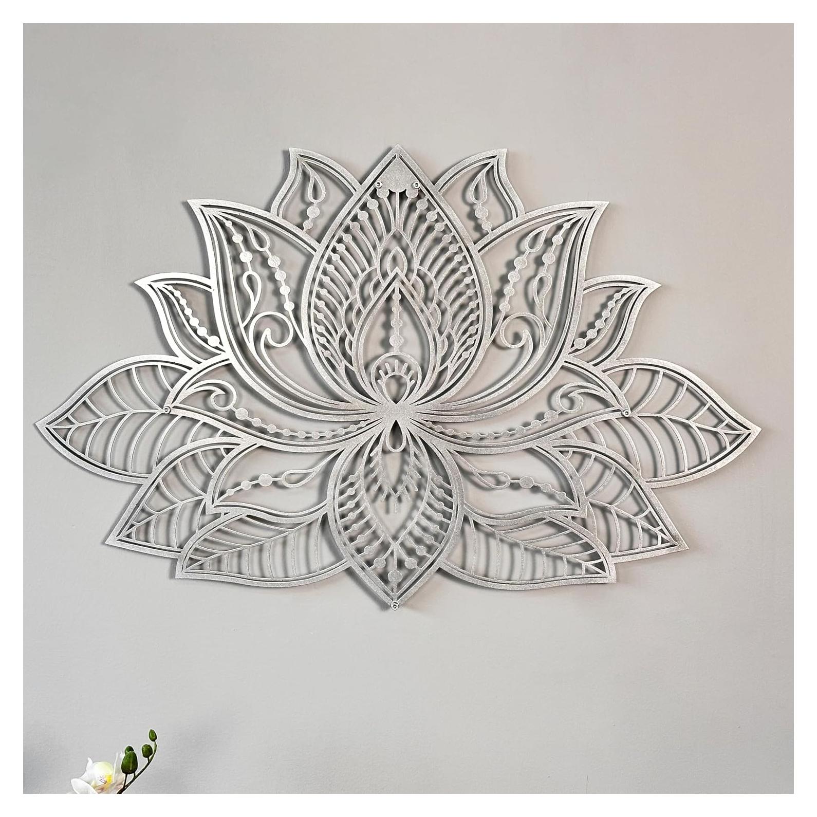 Decoración de Pared Mandala Plata Iwa Concept 43x27.5 cm