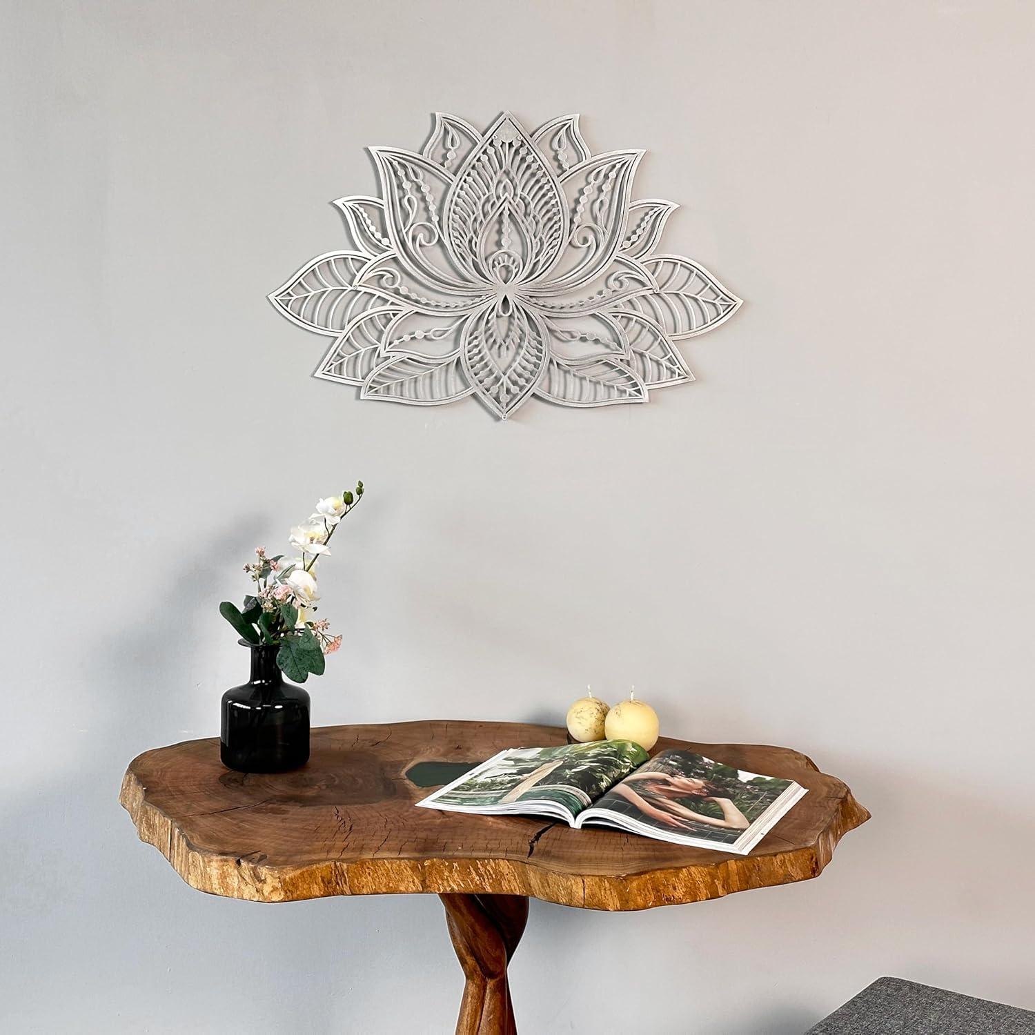 Decoración de Pared Mandala Plata Iwa Concept 43x27.5 cm