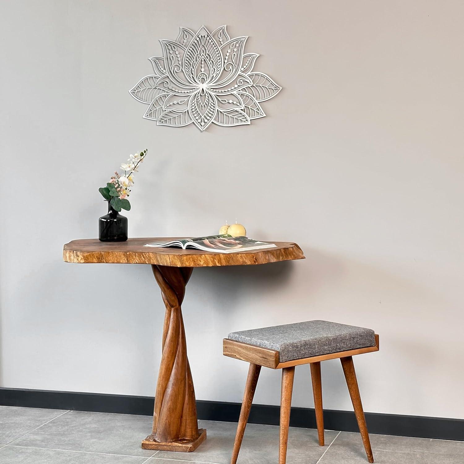 Decoración de Pared Mandala Plata Iwa Concept 43x27.5 cm