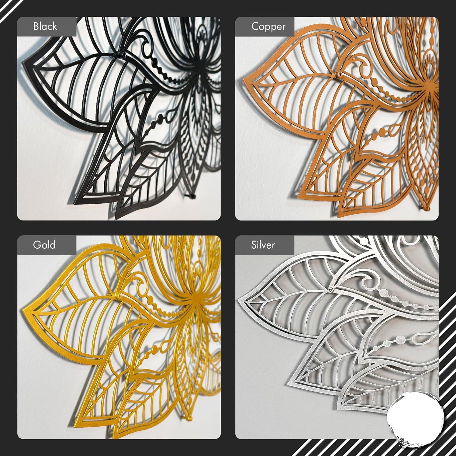 Decoración de Pared Mandala Plata Iwa Concept 43x27.5 cm