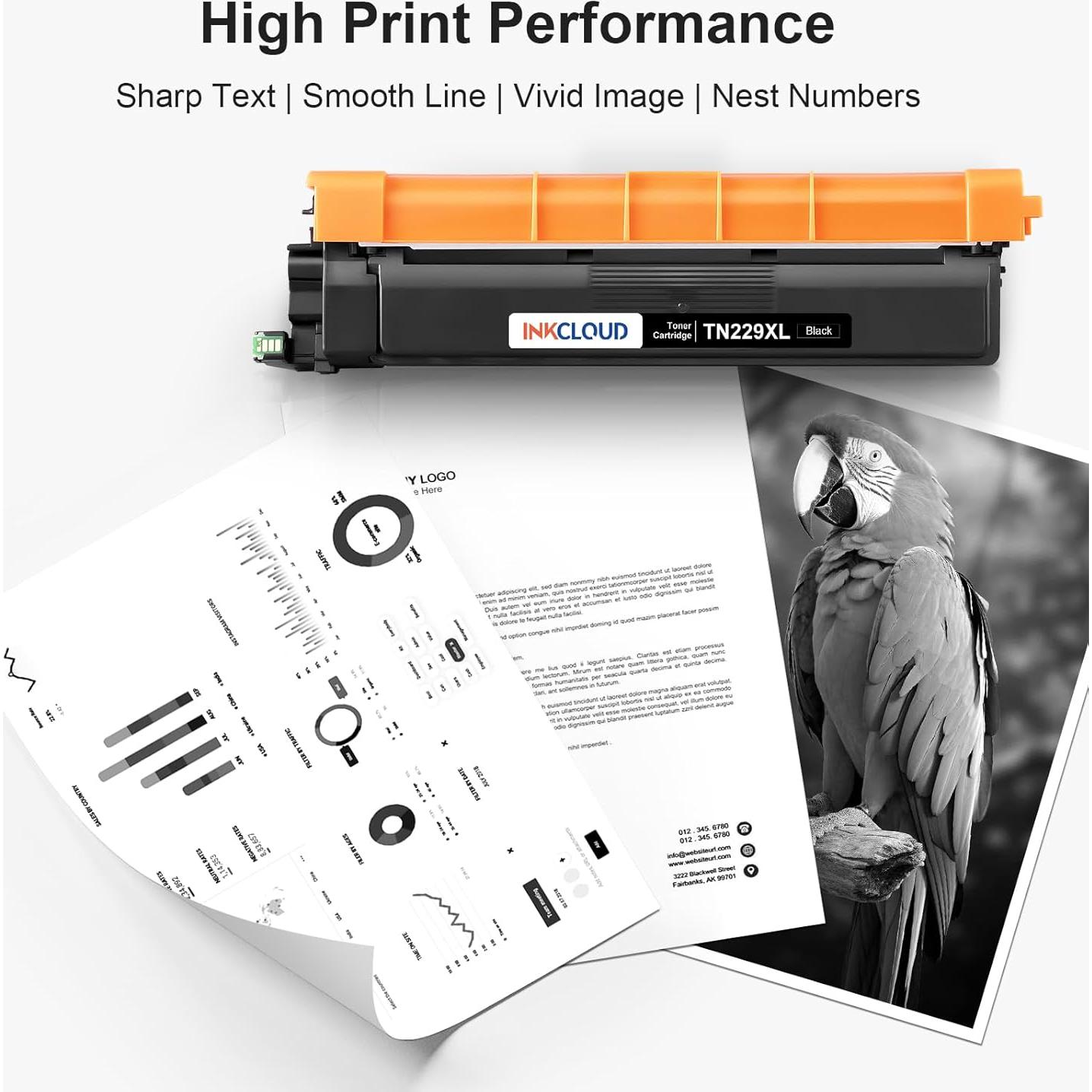 Cartuchos de Tóner Negro TN229XL INKCLOUD Paquete de 2