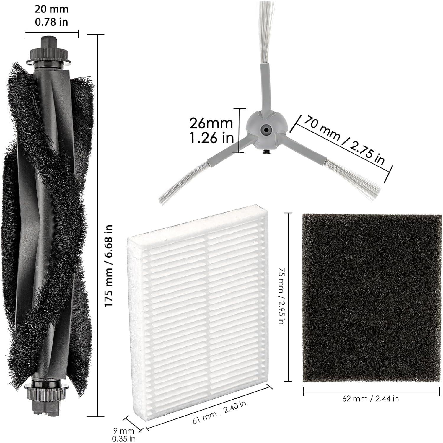 Kit de Accesorios BRUVISH para Aspiradora Robot eufy L60 L50