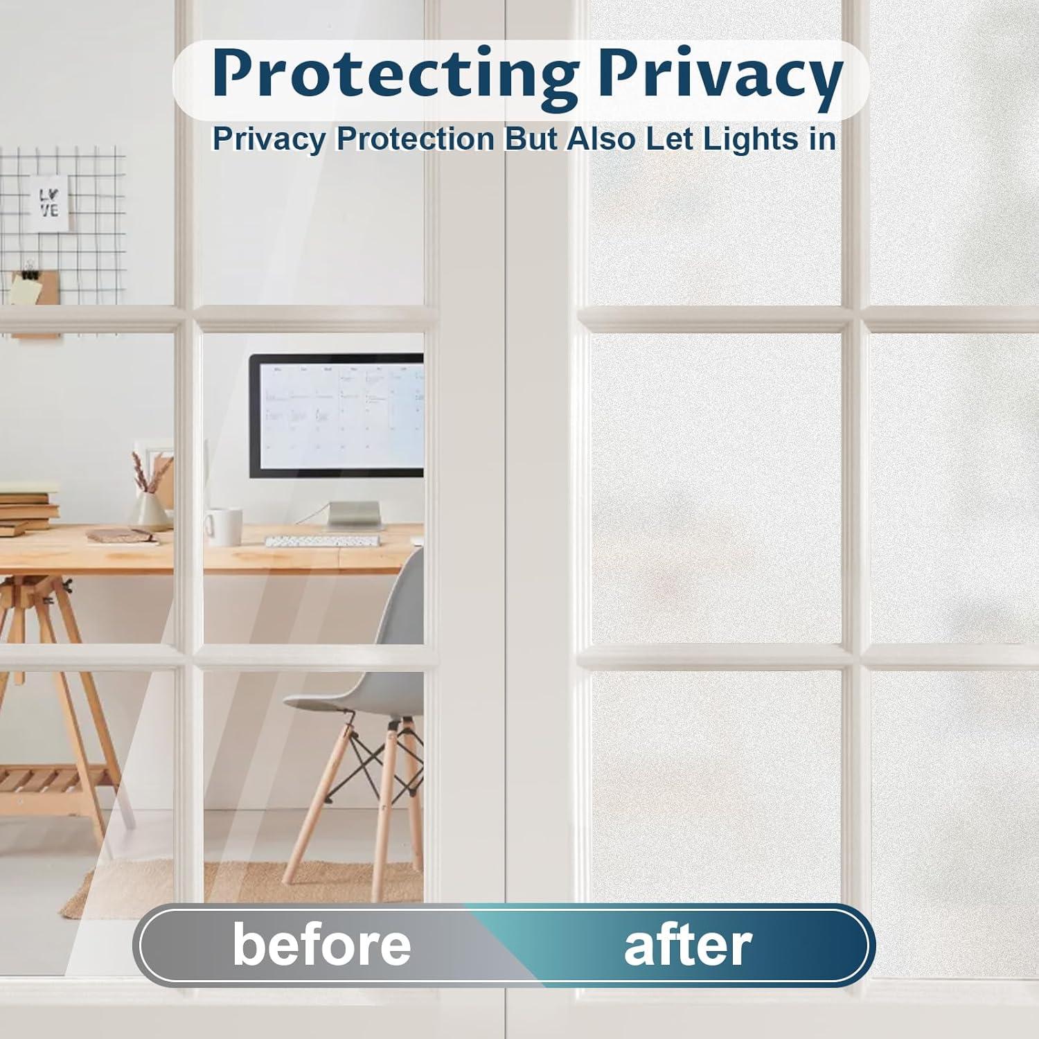 Película de Privacidad Esmerilada Amrules 44.5x200 cm Reutilizable