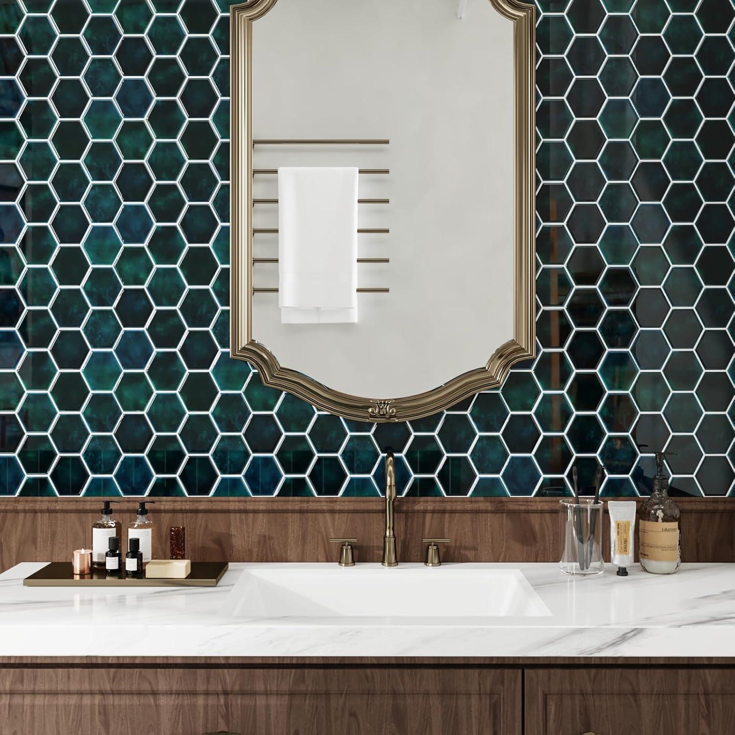 Azulejos Autoadhesivos CRE8TIVE 30.48x30.48cm Verde Esmeralda