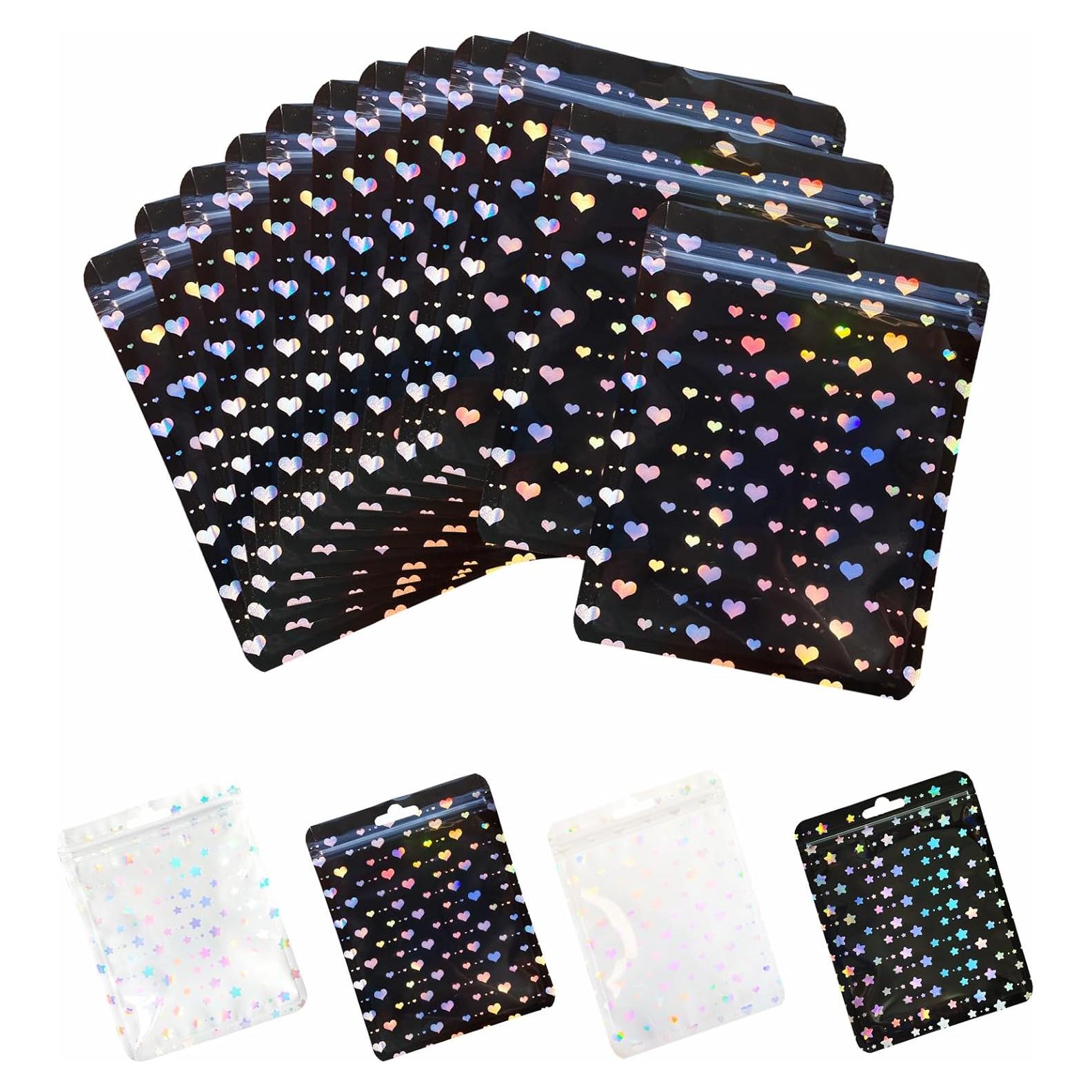 Paquete de 100 Bolsas Holográficas Reutilizables BOBECI 10x15cm