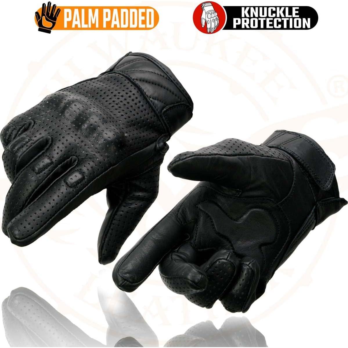Guantes de Moto Milwaukee Leather MG7500 Cuero Negro XL