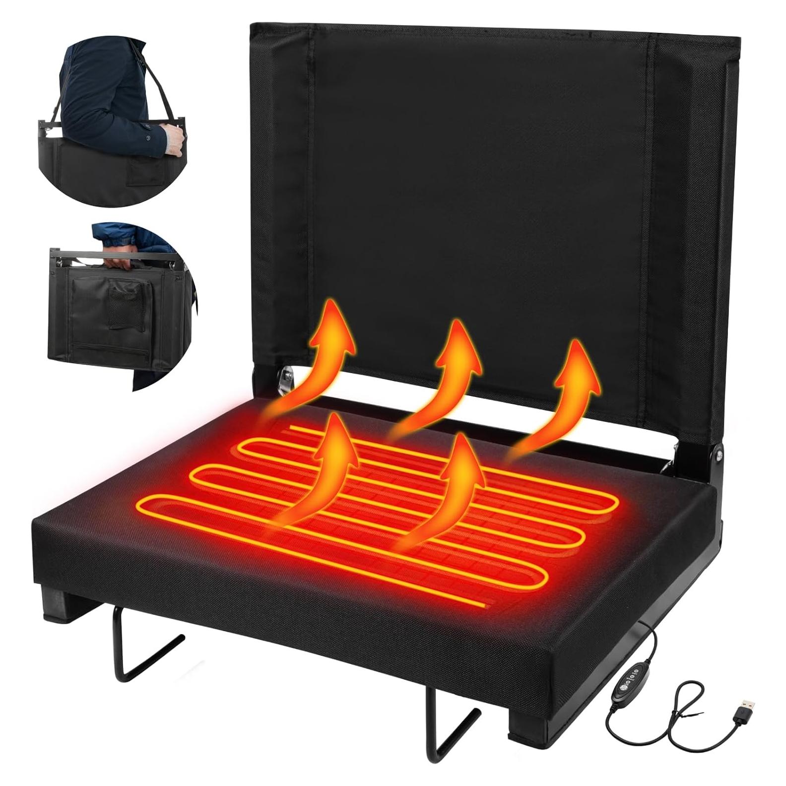 Asiento de Estadio Calentado Fitense Plegable USB 3 Niveles