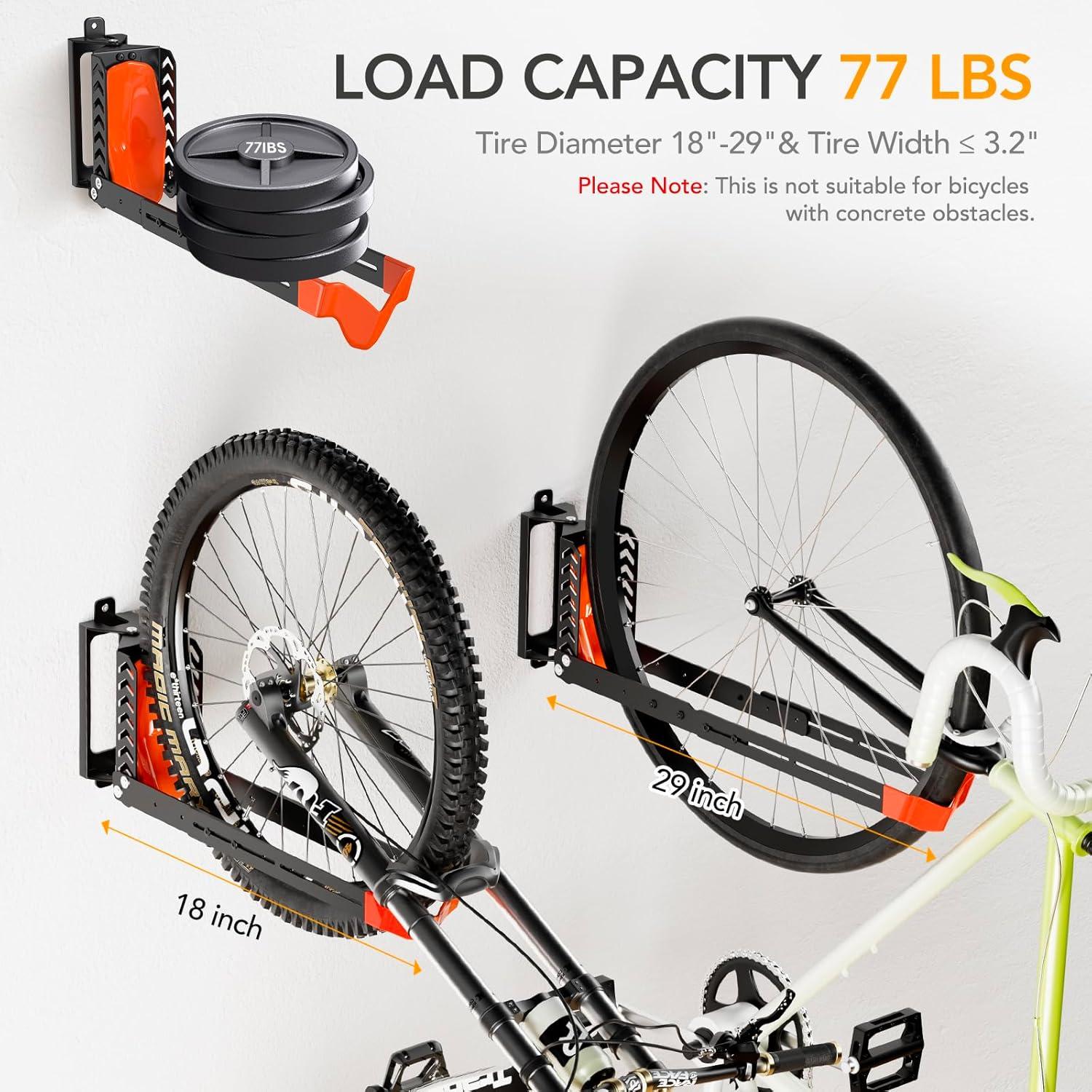 Soporte de Bicicleta Plegable AUBEATY Naranja 35 kg