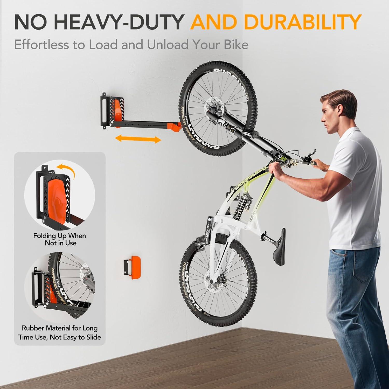 Soporte de Bicicleta Plegable AUBEATY Naranja 35 kg