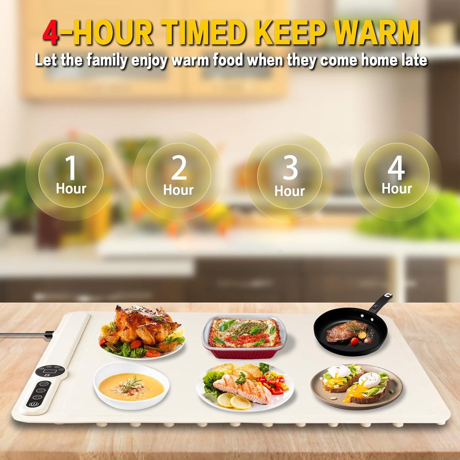 Alfombrilla Calentadora de Comida FGRSRZ 320W 61x41cm 3 Temperaturas