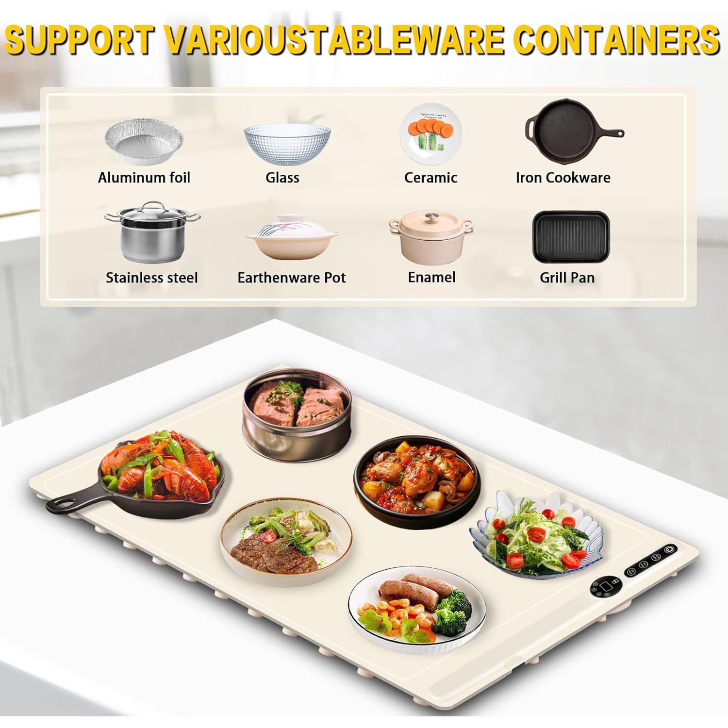 Alfombrilla Calentadora de Comida FGRSRZ 320W 61x41cm 3 Temperaturas