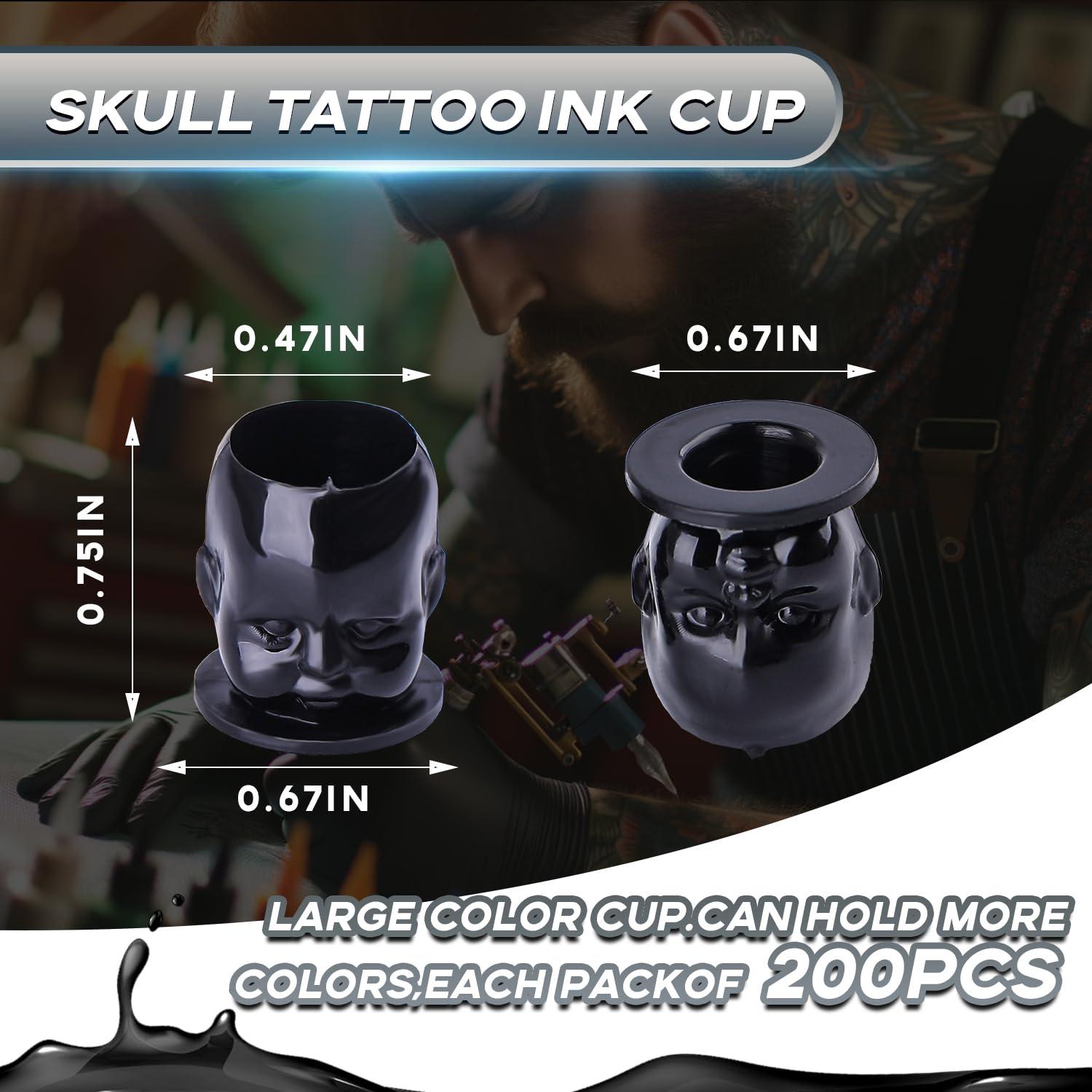 Tazas de Tinta Desechables YTATTOO 200pcs para Tatuaje