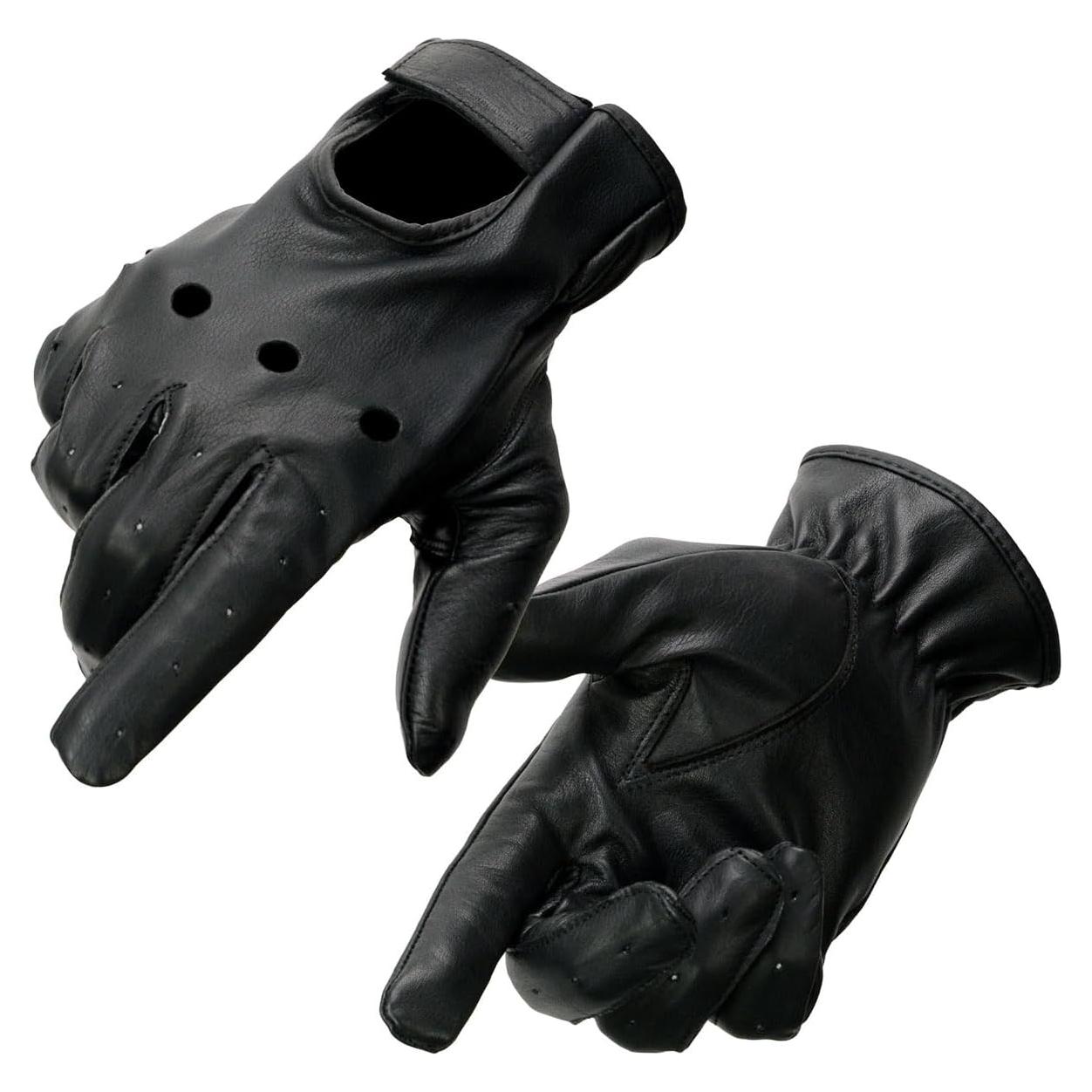 Guantes de Moto Milwaukee Leather SH247 Cuero Negro Hombre